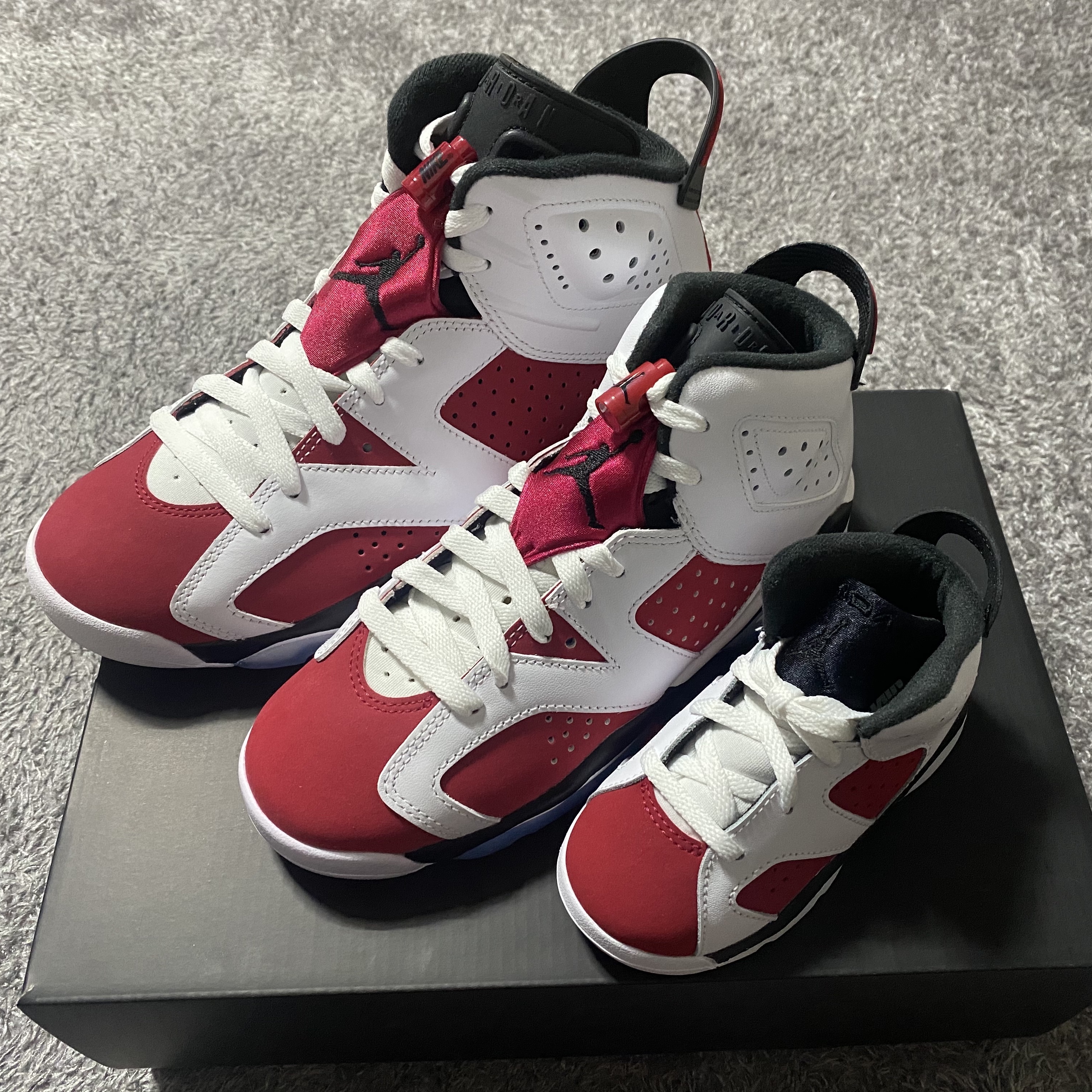 Jordan 6 Retro Carmine 2021, (GS) Jordan 6 Retro Carmine 2021 착용 스타일
