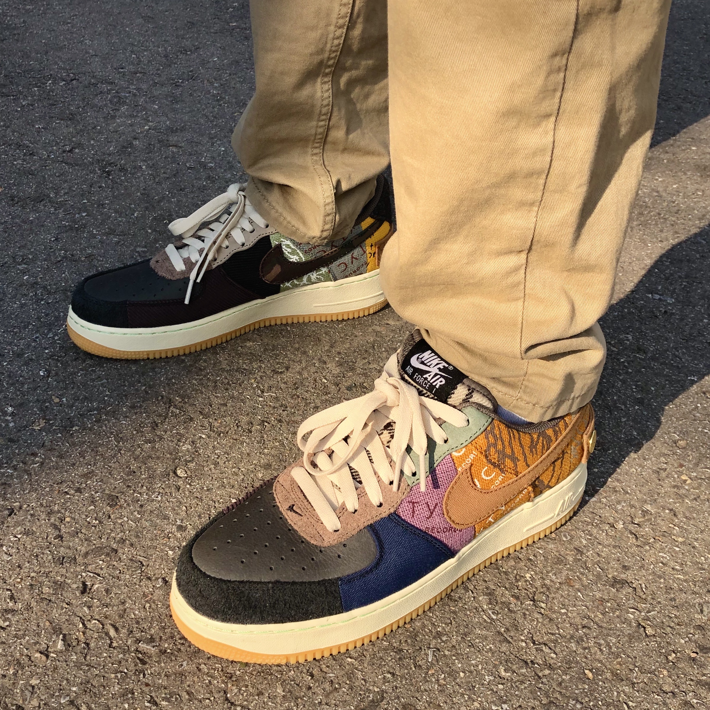 Nike x Travis Scott Air Force 1 Low Cactus Jack 착용 스타일