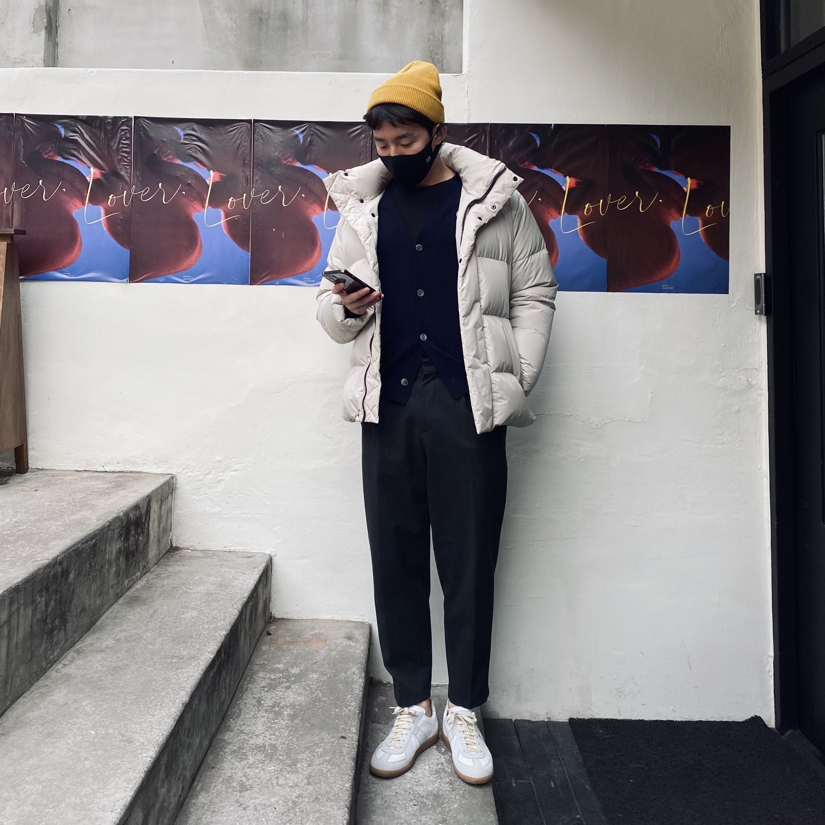 Maison Margiela Calfskin Replica Sneakers 착용 스타일 - 1