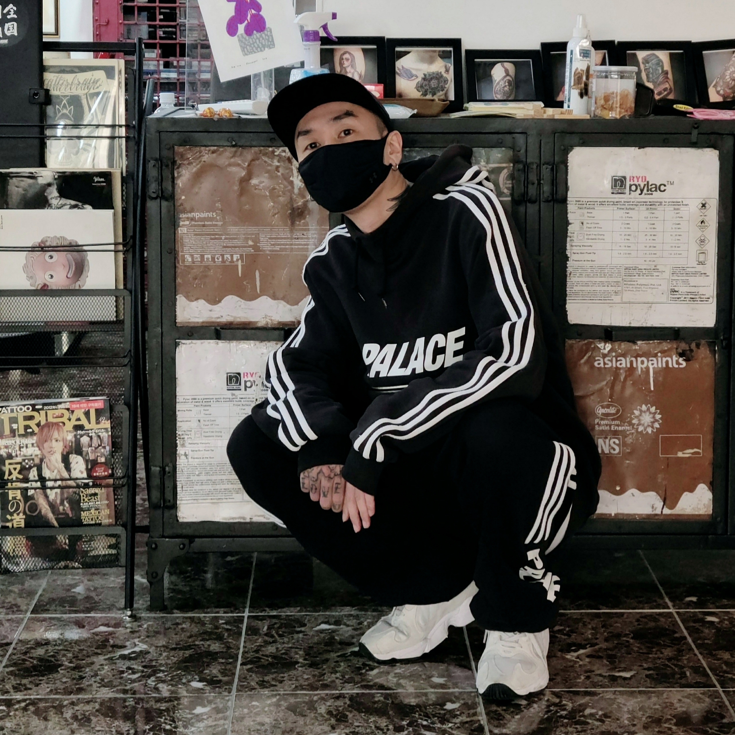 Adidas Yung-1 Cloud White 착용 스타일