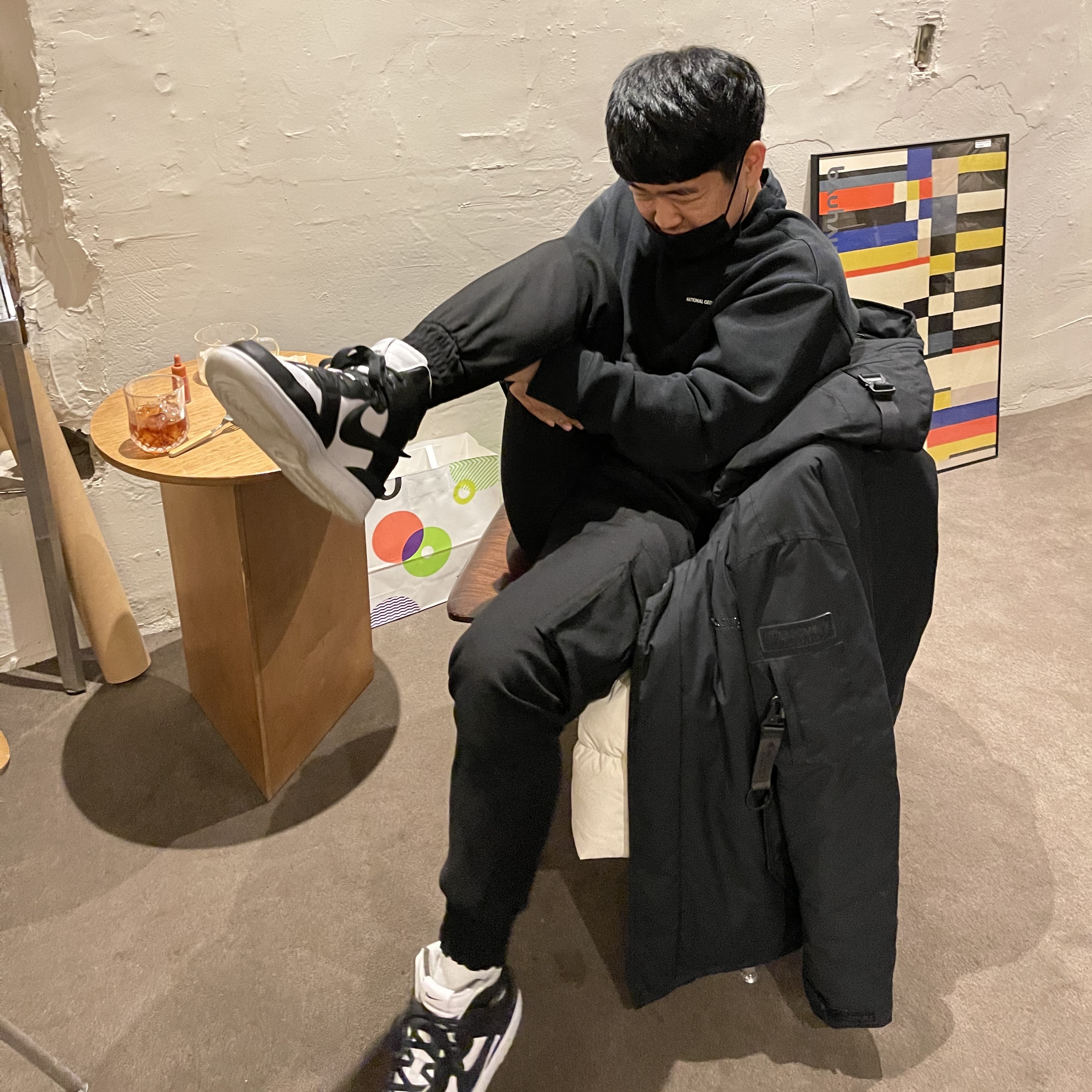 Nike x Ambush Dunk High Black 착용 스타일