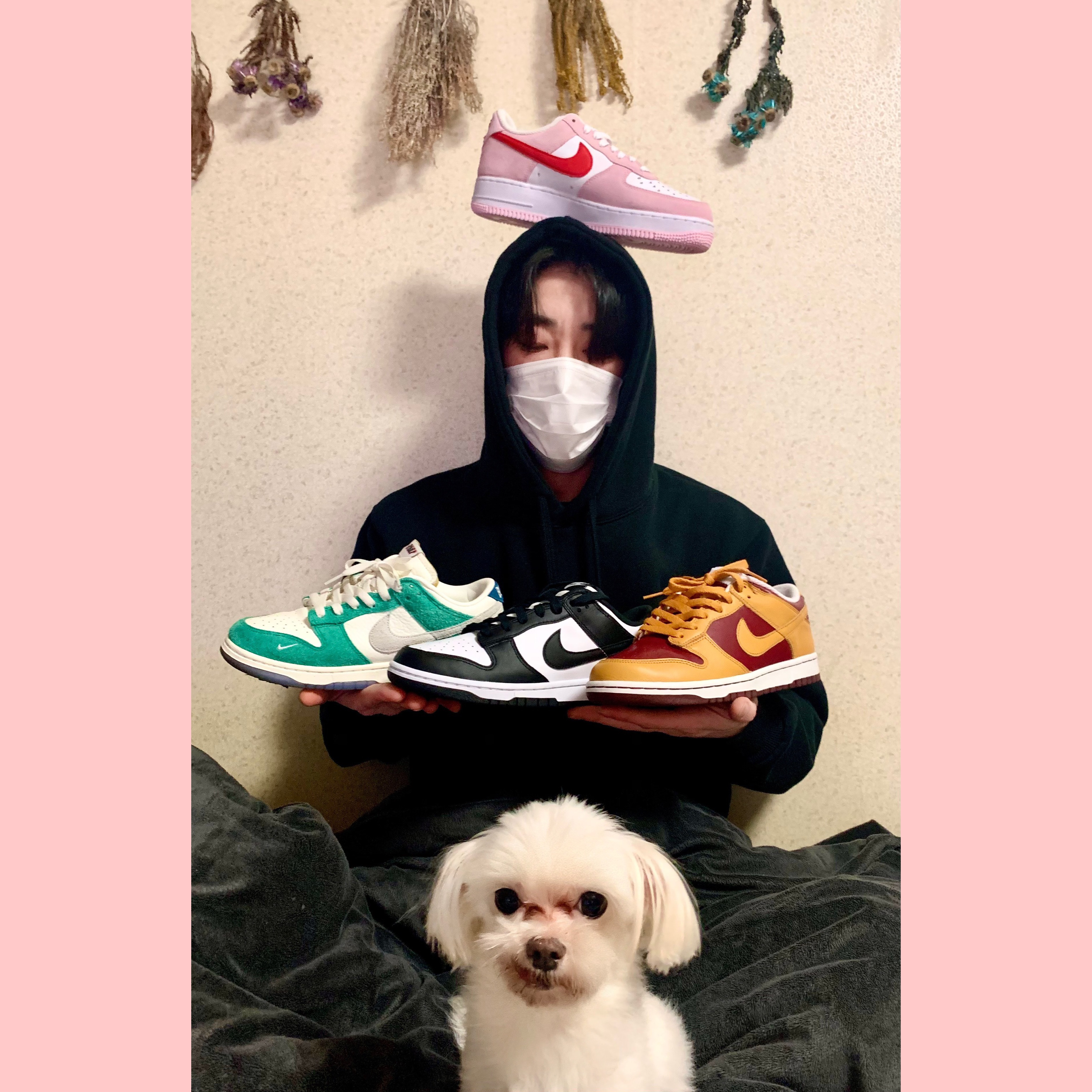 Nike Air Force 1 '07 QS Valentine's Day, Nike x Kasina Dunk Low Road Sign - Kasina Exclusive 착용 스타일