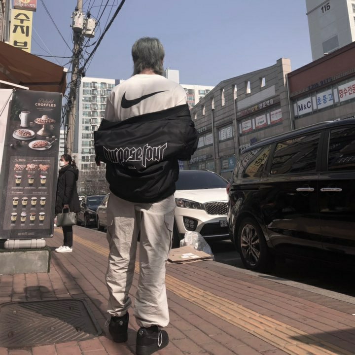 Nike x Stussy Air Force 1 Low Triple Black, Nike x Stussy Big Swoosh LS T-Shirt White - US/EU 착용 스타일 - 2