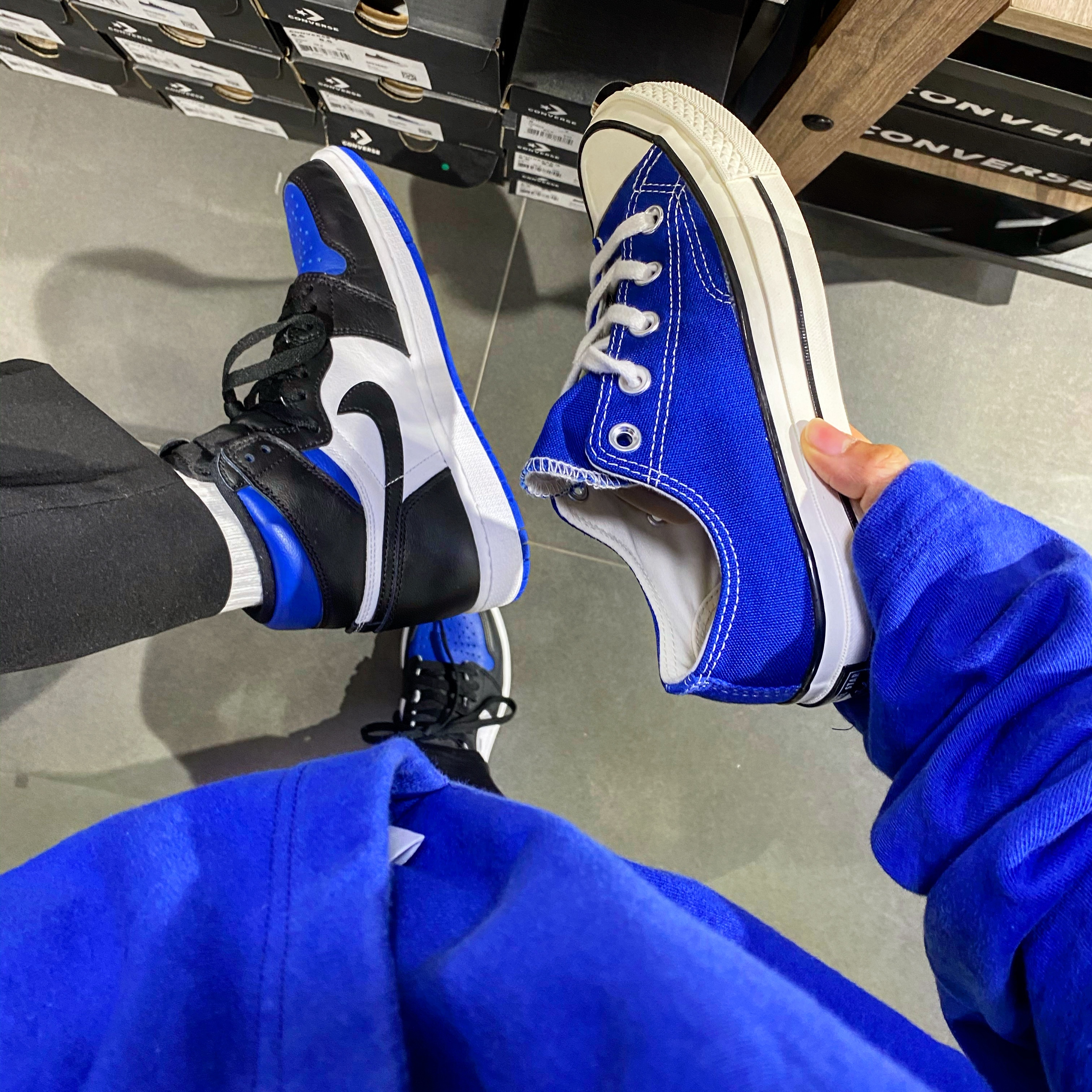 Jordan 1 Retro High OG Royal Toe 착용 스타일