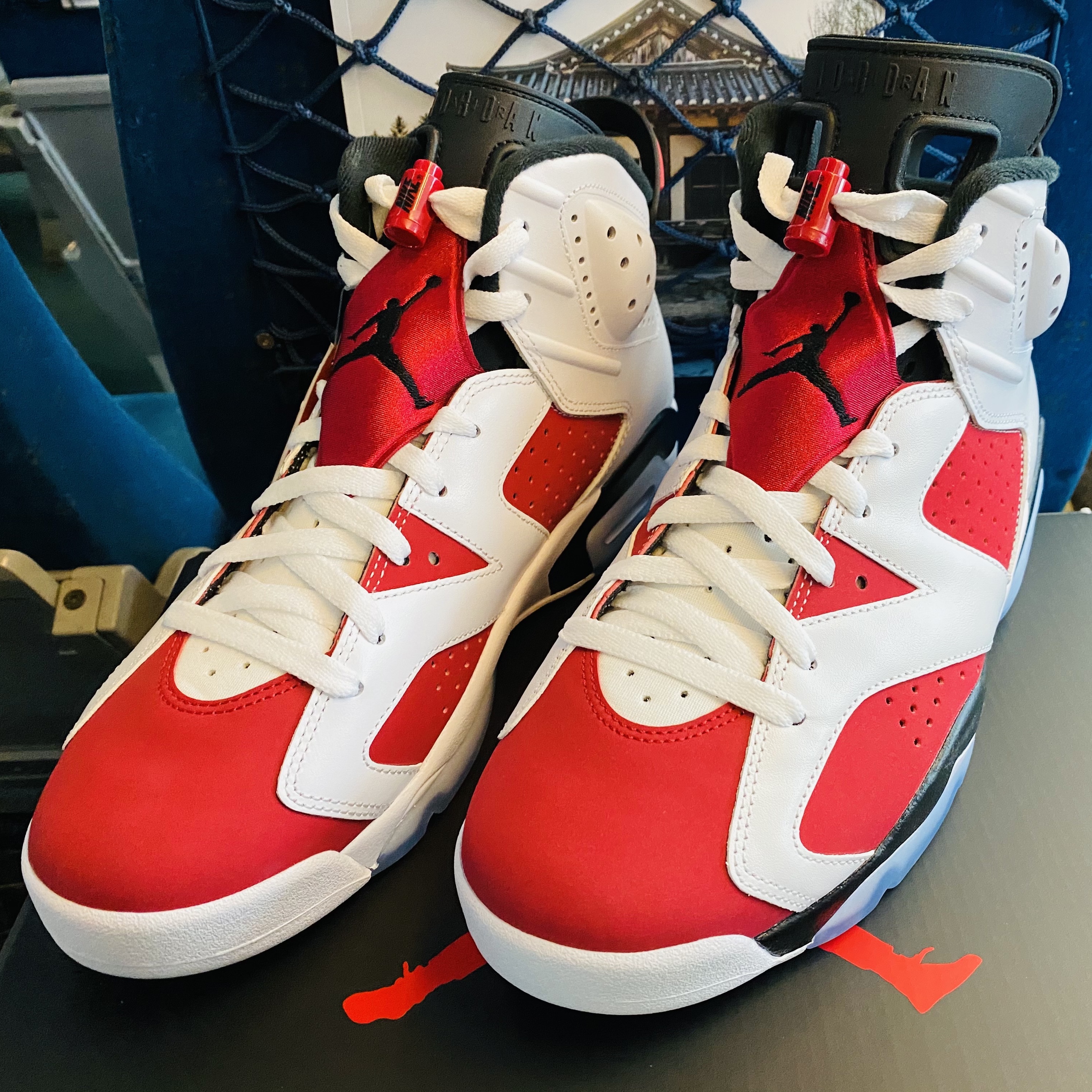 Jordan 6 Retro Carmine 2021 착용 스타일 - 1