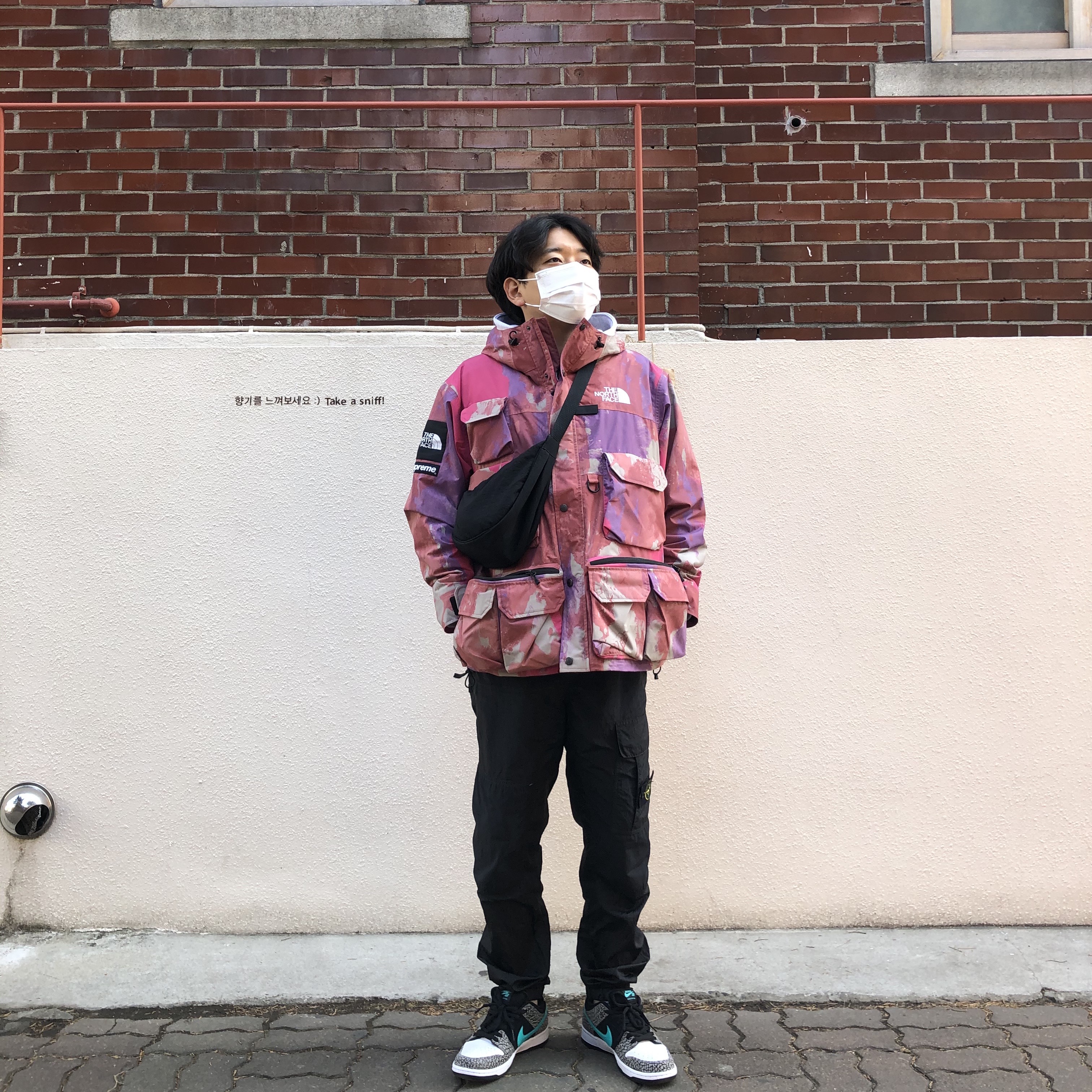 Supreme x The North Face Cargo Jacket Multi-Color - 20SS, Nike SB Dunk Low Pro Clear Jade 착용 스타일 - 1
