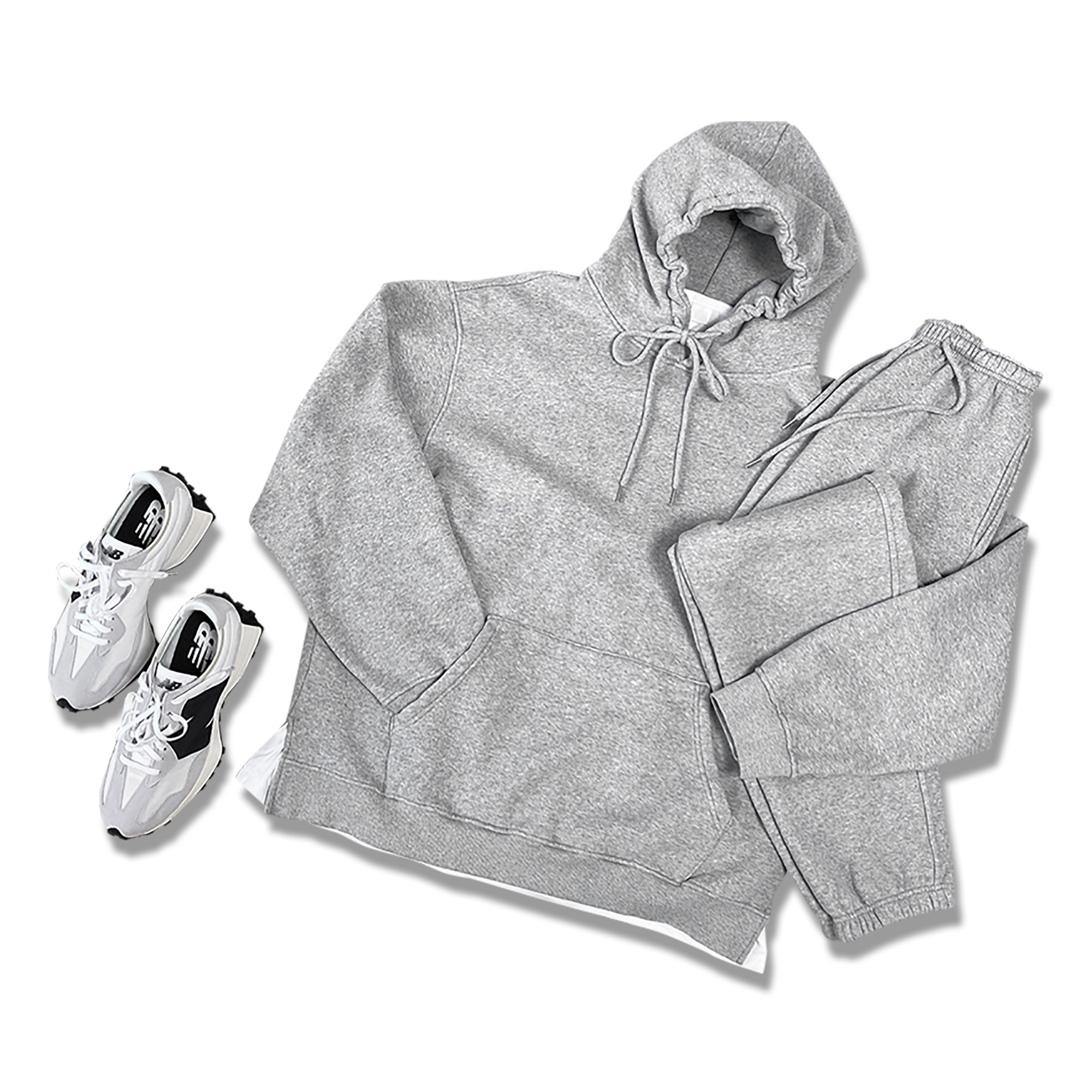 New Balance 327 White Black 착용 스타일 - 1