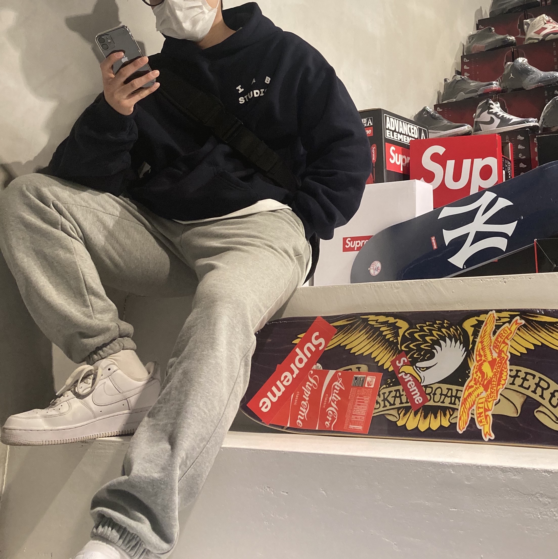 Nike Air Force 1 '07 Low White 착용 스타일