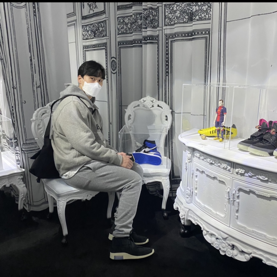 Nike x Fear of God Air Fear of God Raid Black, Essentials Half-Zip Pullover Oatmeal/Oatmeal Heather/Light Heather Oatmeal 2020 착용 스타일