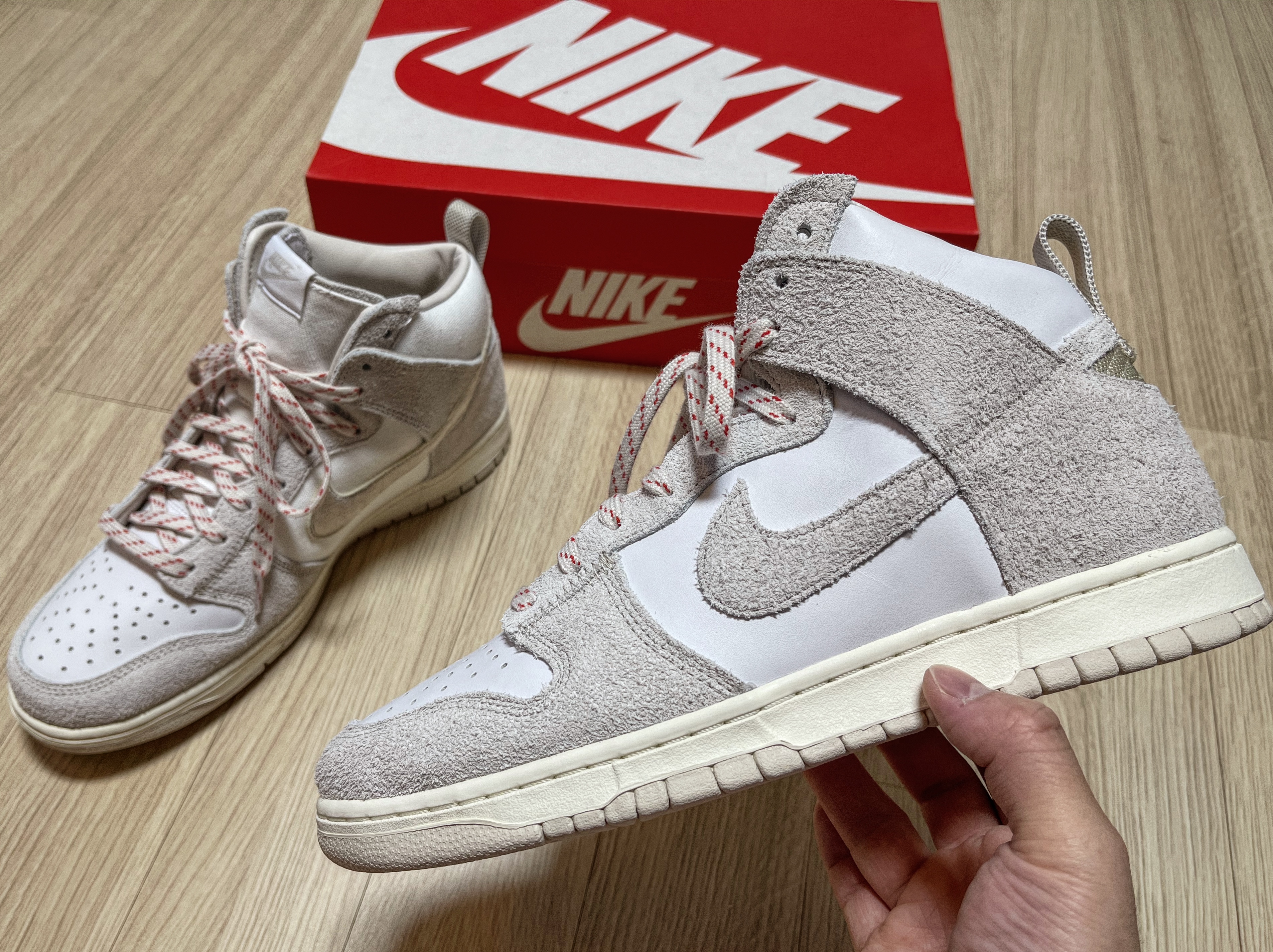 Nike x Notre Dunk High Light Orewood Brown 착용 스타일 - 3