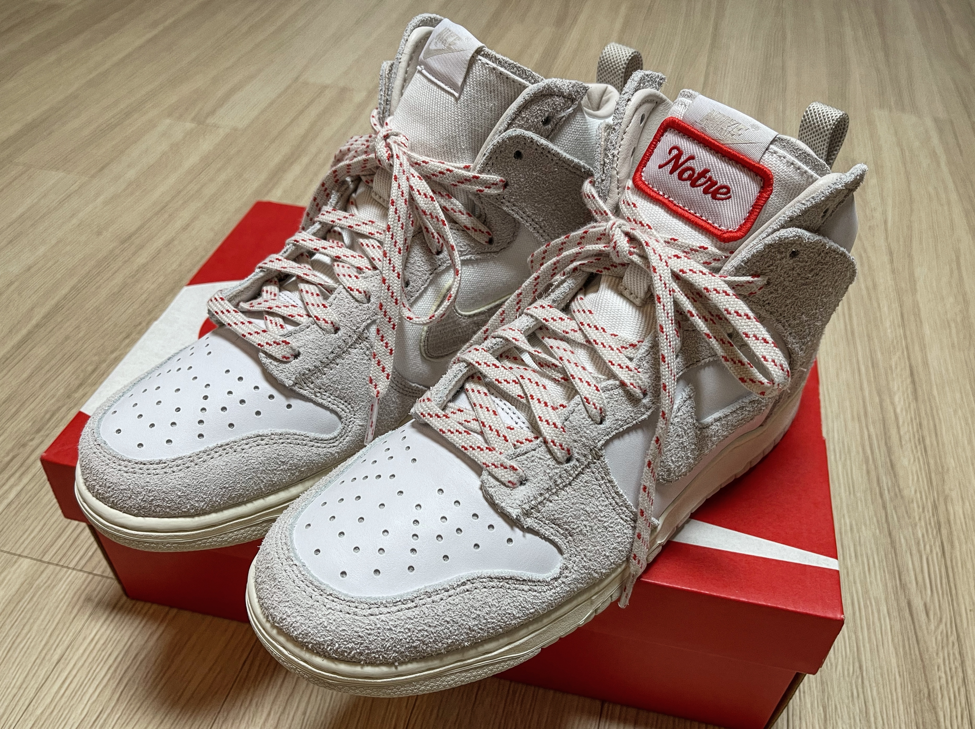 Nike x Notre Dunk High Light Orewood Brown 착용 스타일 - 1