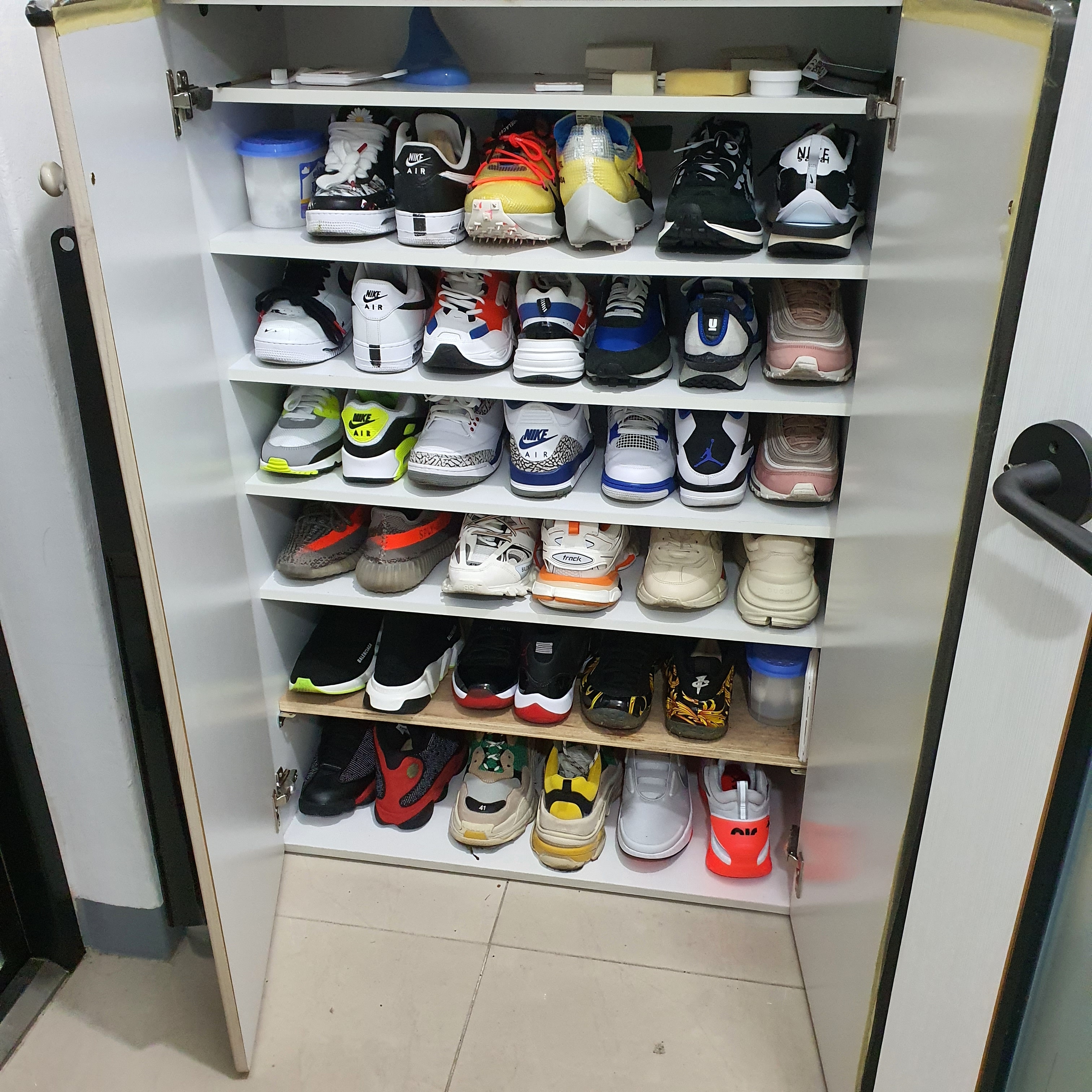 Nike x Sacai VaporWaffle Black White, Nike x Peaceminusone Air Force 1 Low Para-Noise 착용 스타일 - 1