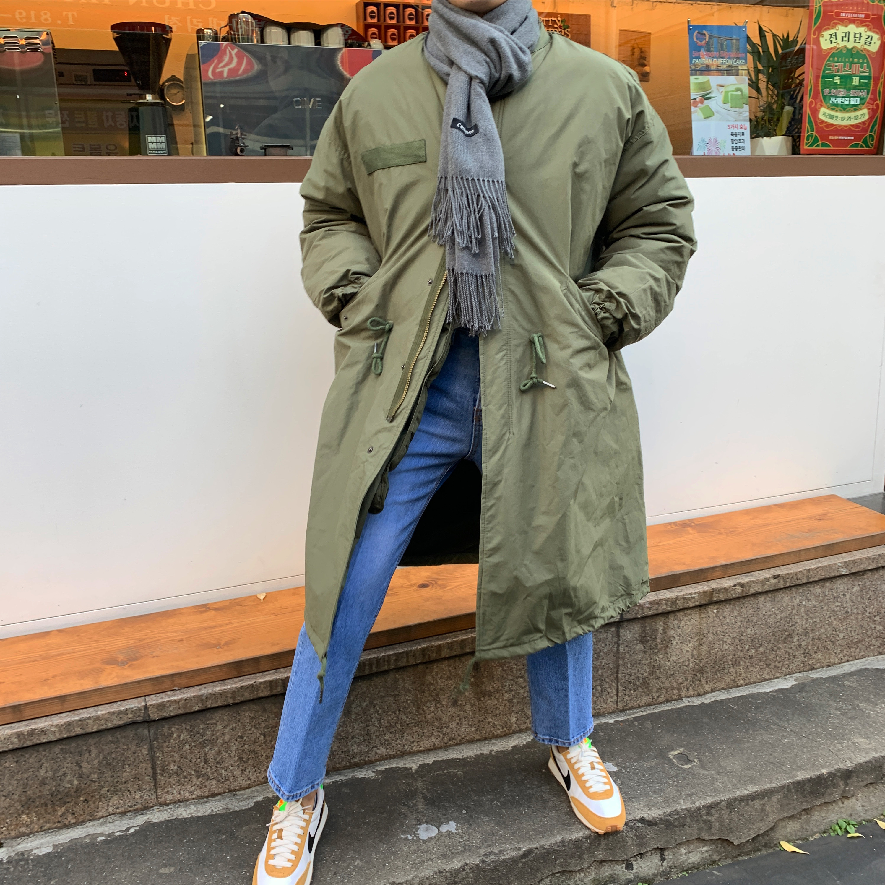 (W) Nike Daybreak Wheat 착용 스타일
