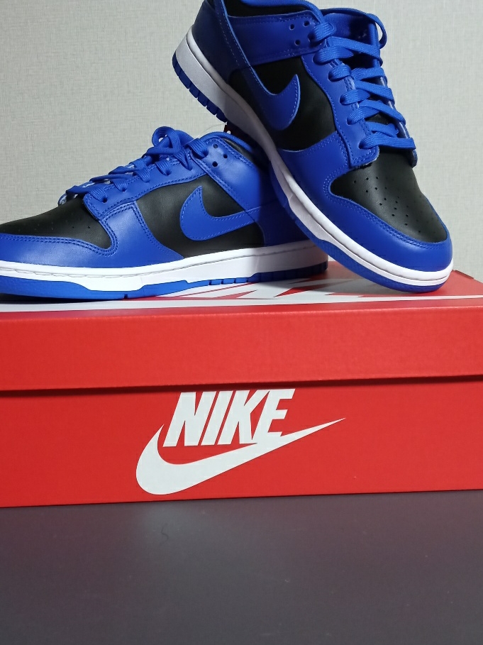 Nike Dunk Low Retro Hyper Cobalt 착용 스타일 - 1