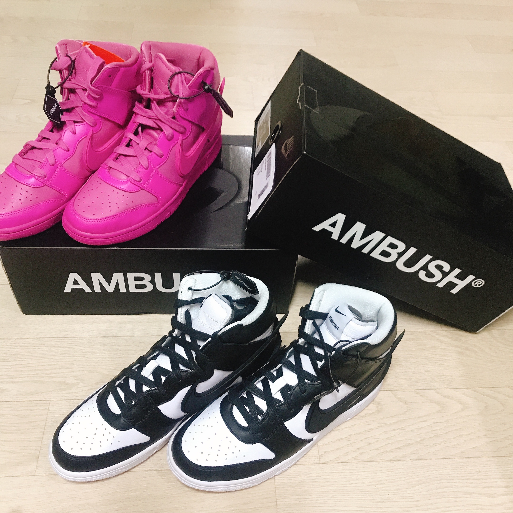 Nike x Ambush Dunk High Cosmic Fuchsia, Nike x Ambush Dunk High Black 착용 스타일 - 1