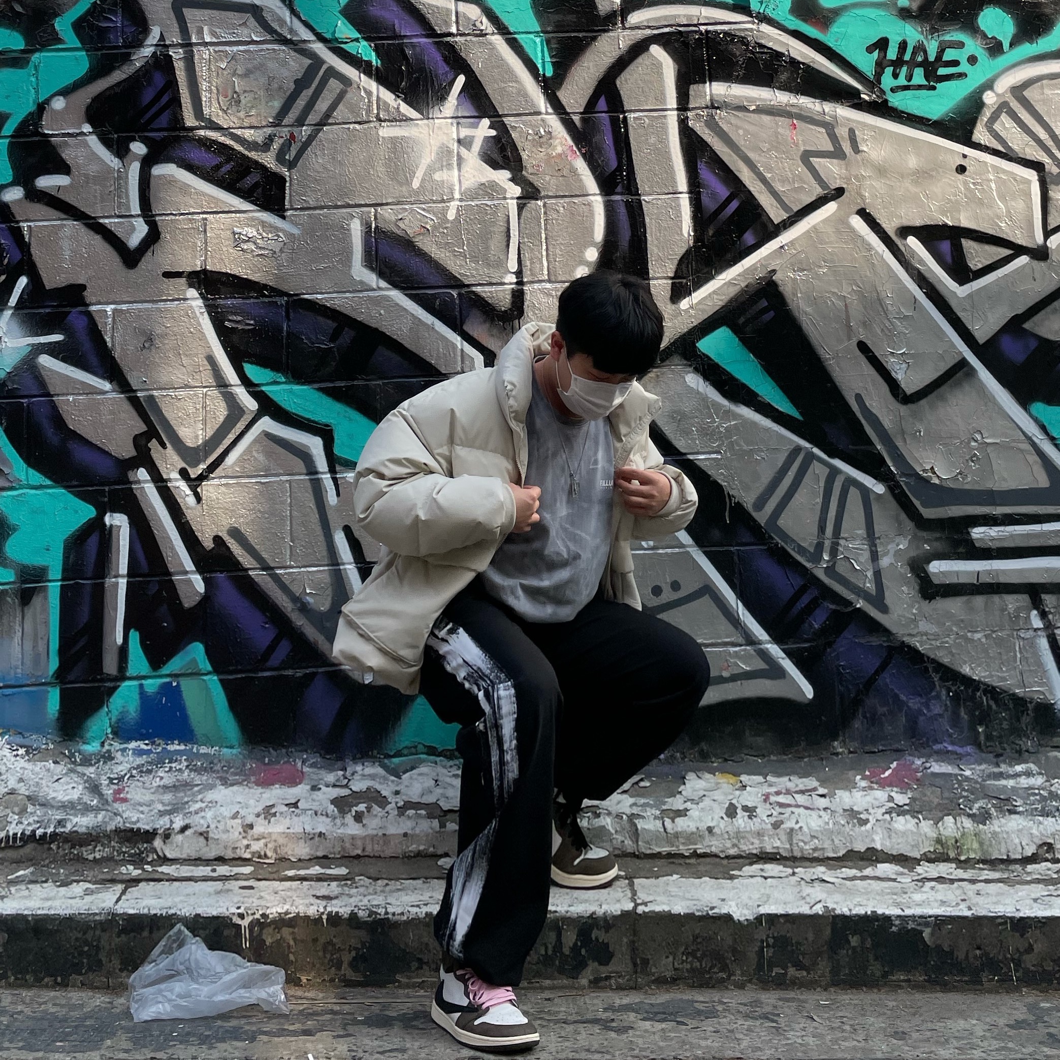 Jordan 1 x Travis Scott Retro High OG SP Mocha 착용 스타일