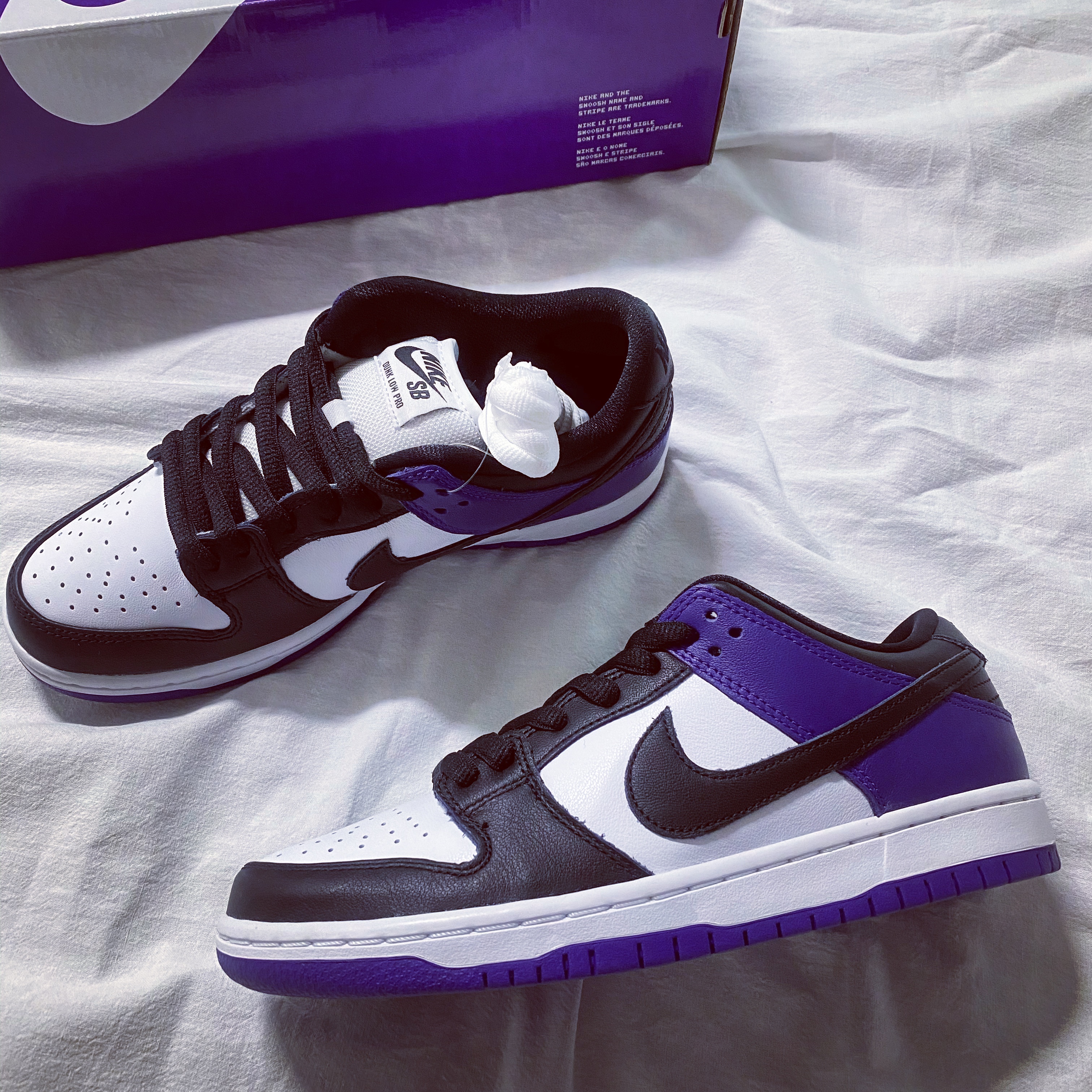 Nike SB Dunk Low Pro Court Purple 착용 스타일 - 4