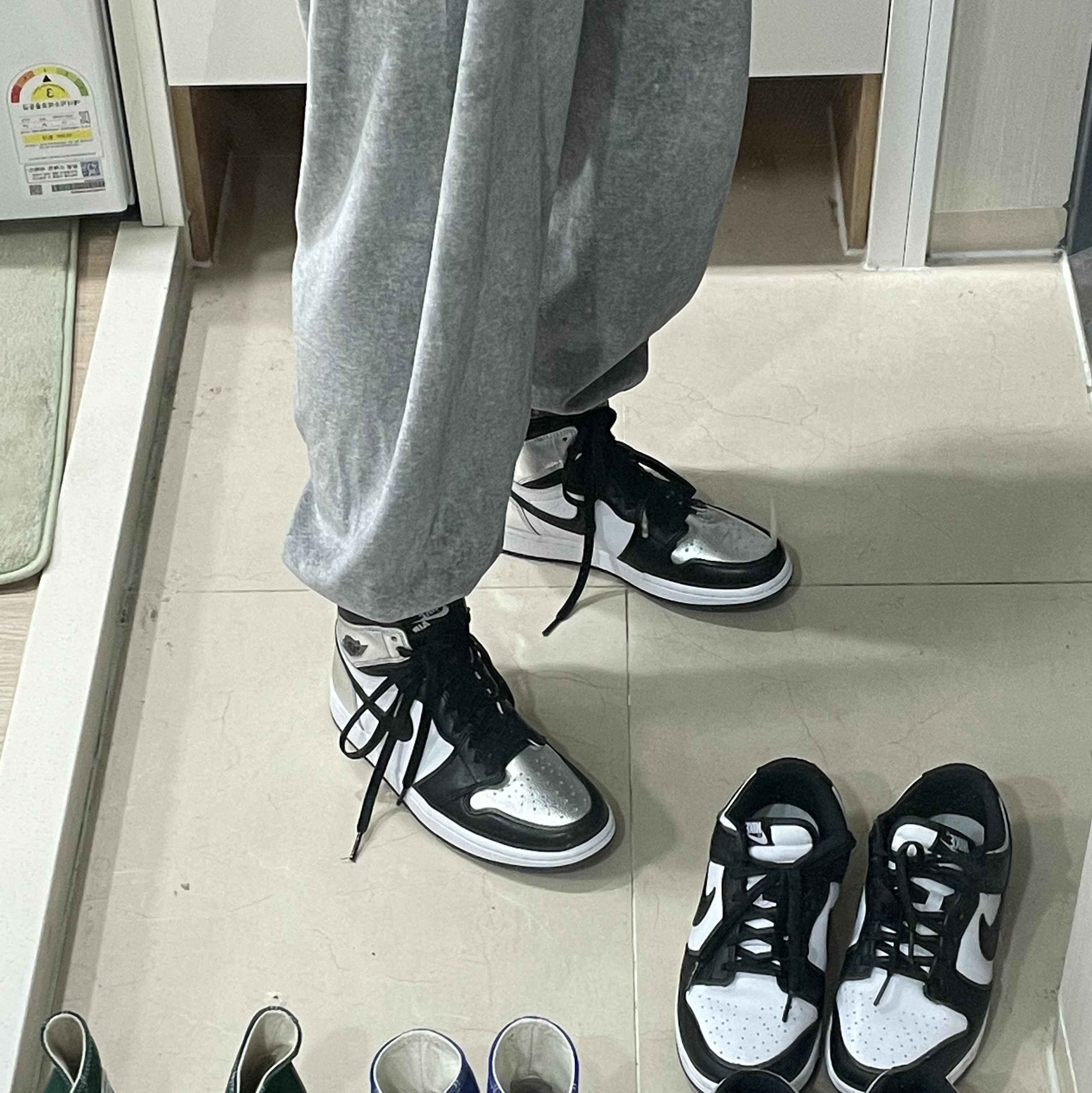 (W) Jordan 1 Retro High OG Silver Toe 착용 스타일