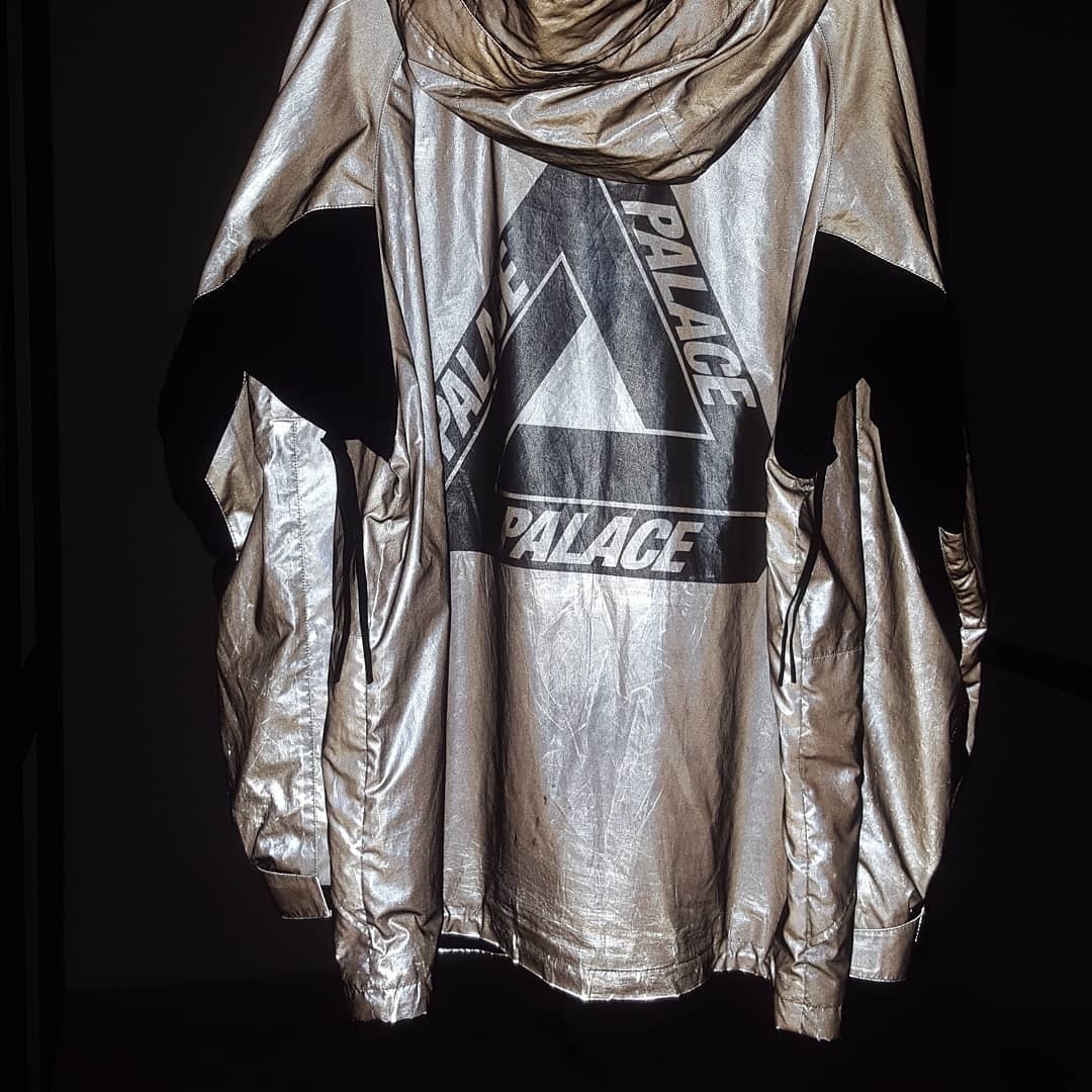 Palace Deflector Jacket Cobalt Blue Reflective - 19FW 착용 스타일 - 3