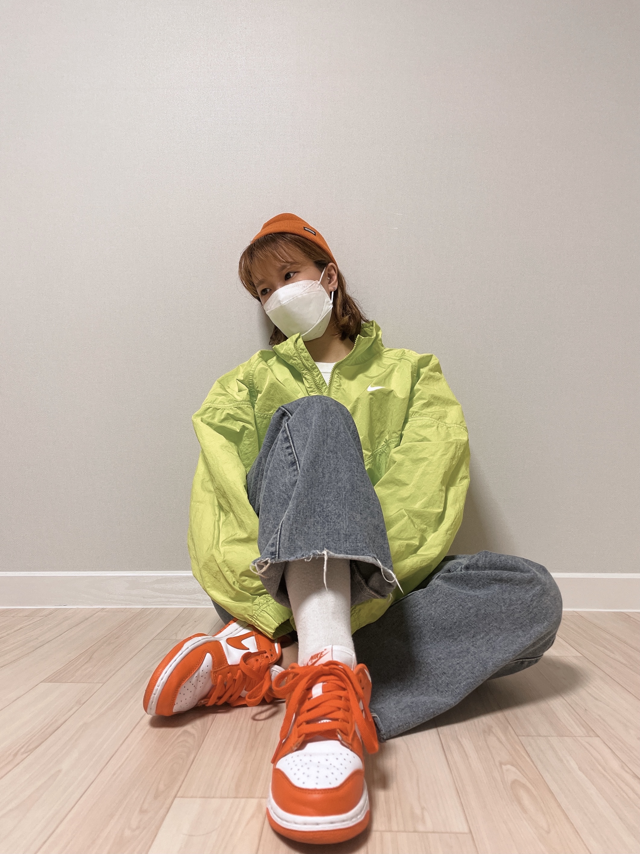 Nike x Stussy Windrunner Jacket Bright Cactus, Nike Dunk Low SP Syracuse 2020 착용 스타일