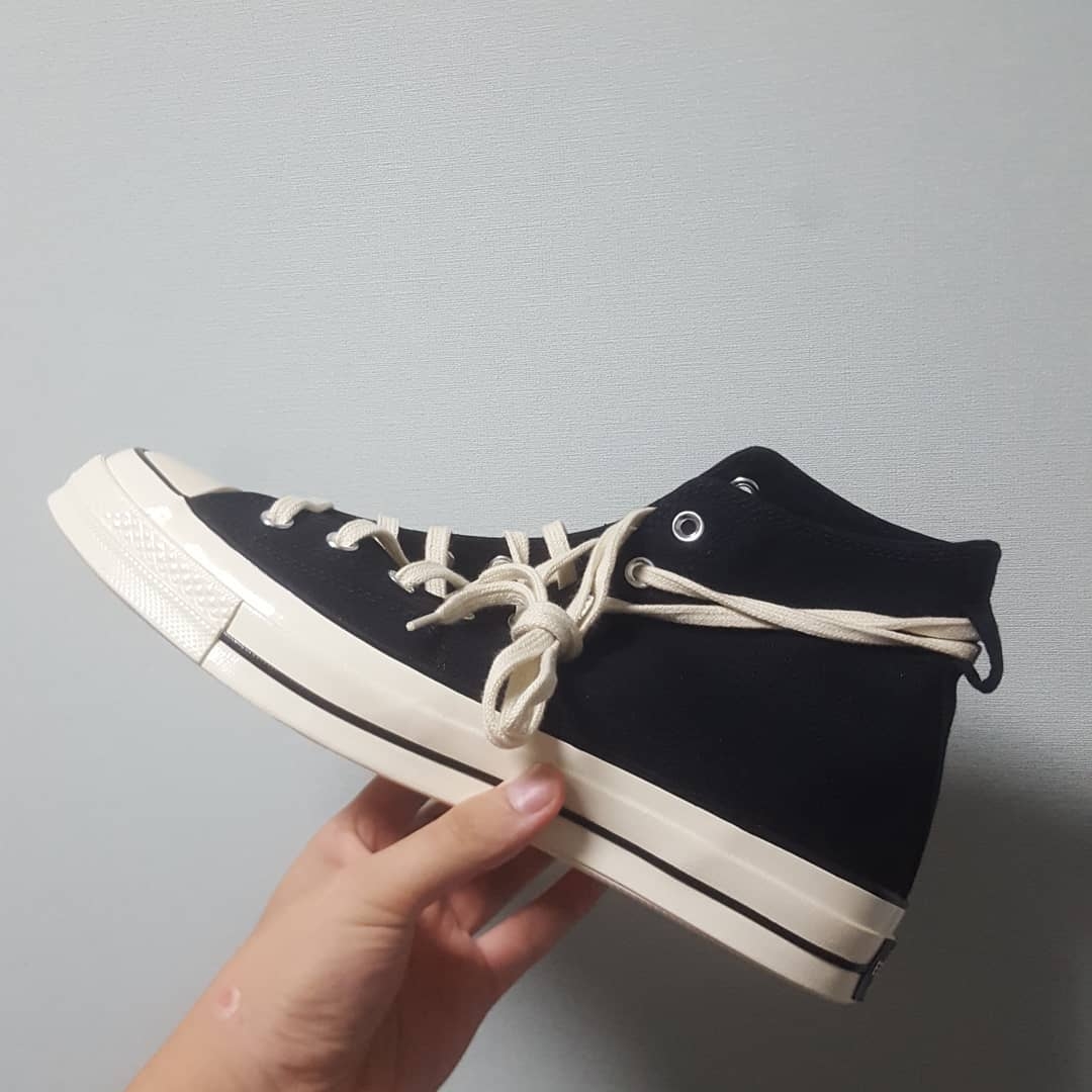 Converse x Fear of God Essentials Chuck 70 Hi Black 2020 착용 스타일 - 1