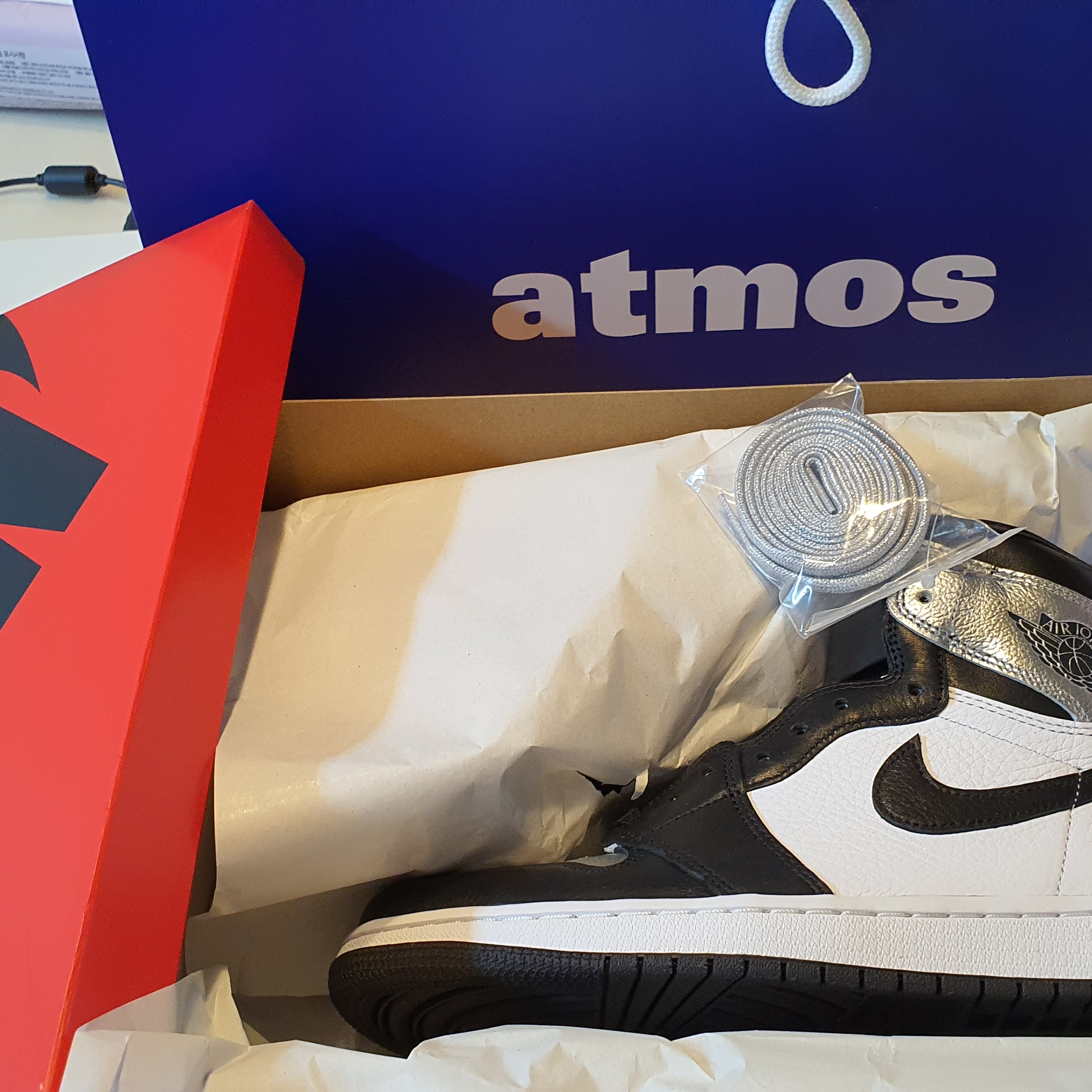 (W) Jordan 1 Retro High OG Silver Toe 착용 스타일 - 5