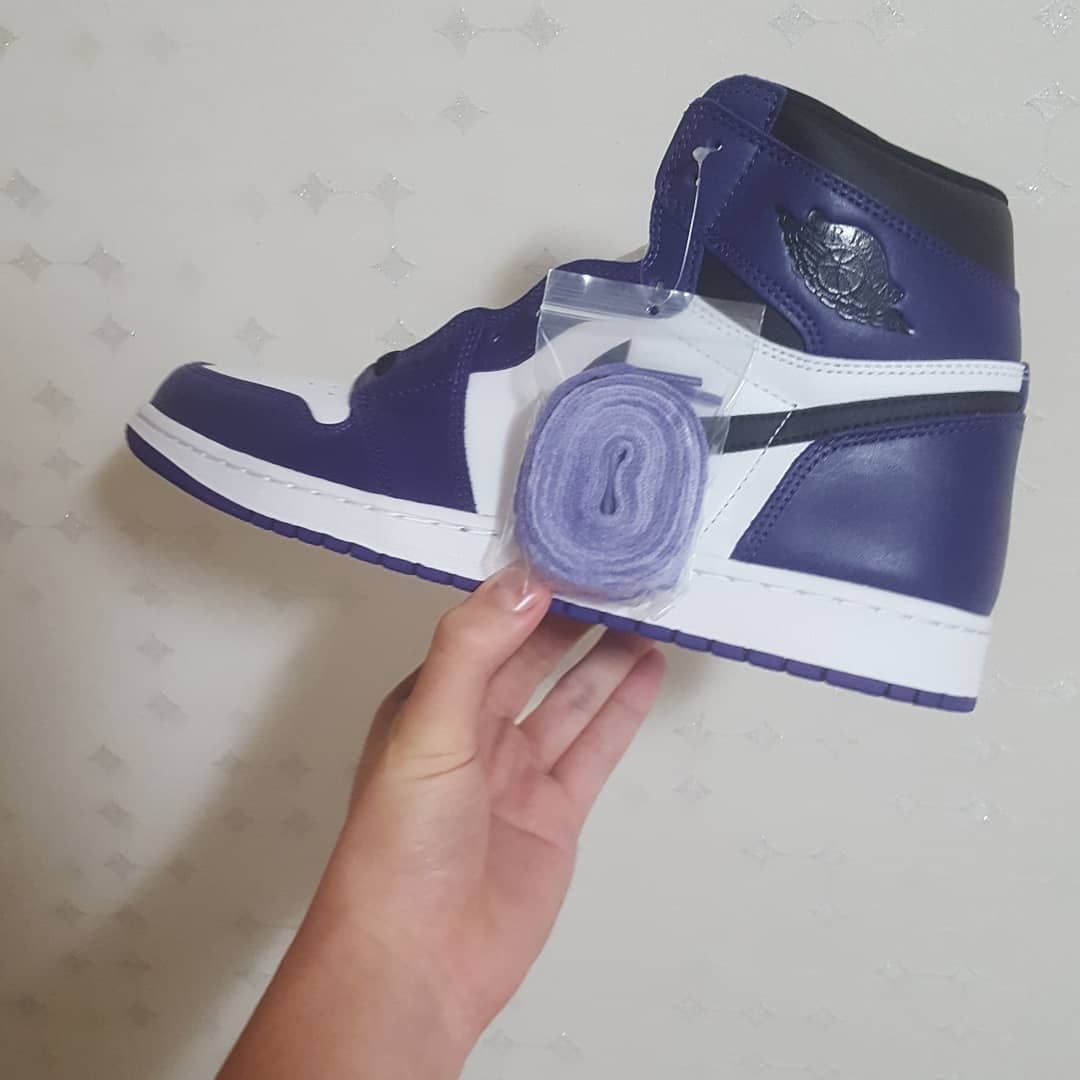 Jordan 1 Retro High OG Court Purple 2020 착용 스타일 - 1