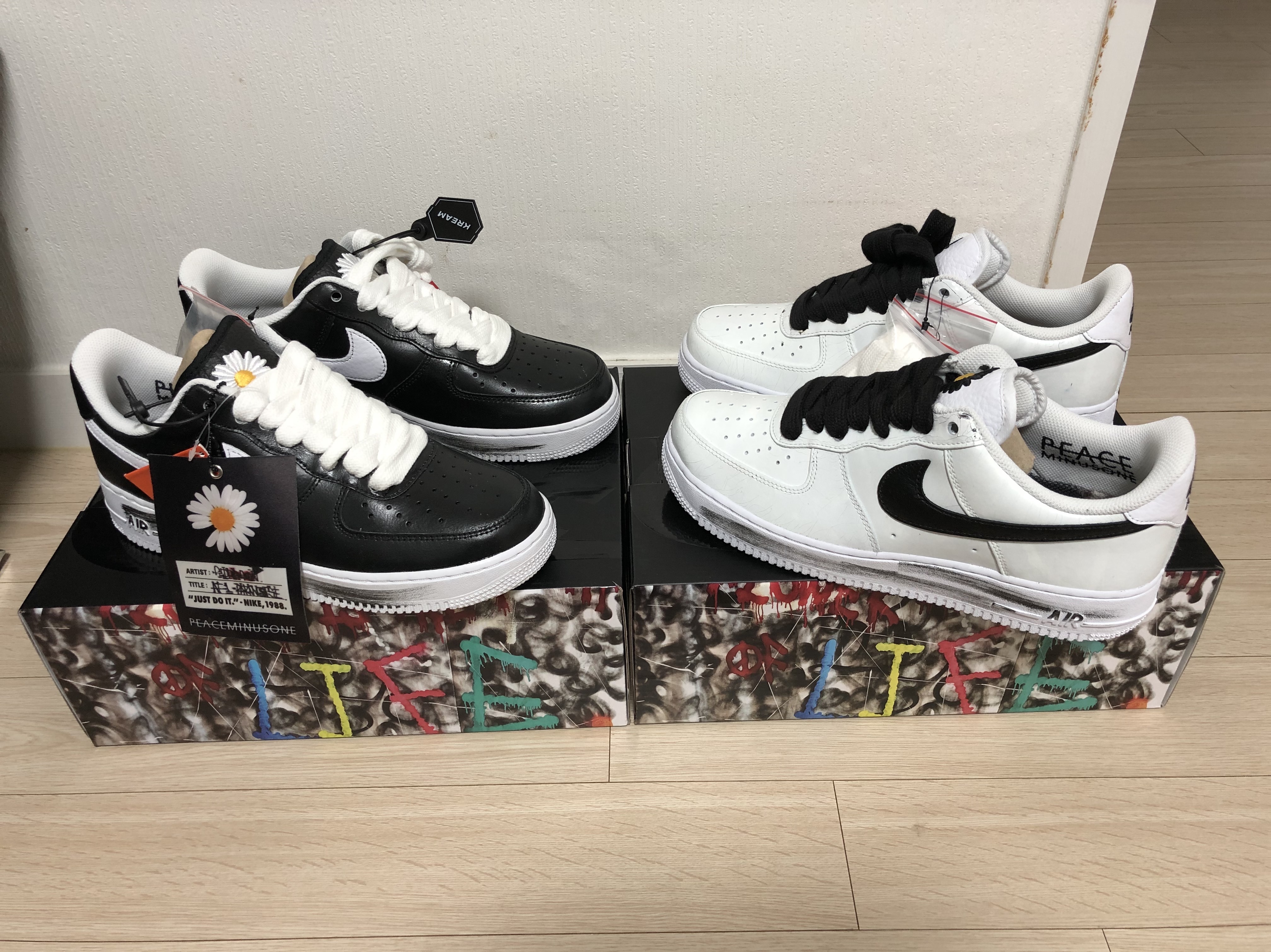 Nike x Peaceminusone Air Force 1 Low Para-Noise, Nike x Peaceminusone Air Force 1 Low Para-Noise 2.0 착용 스타일