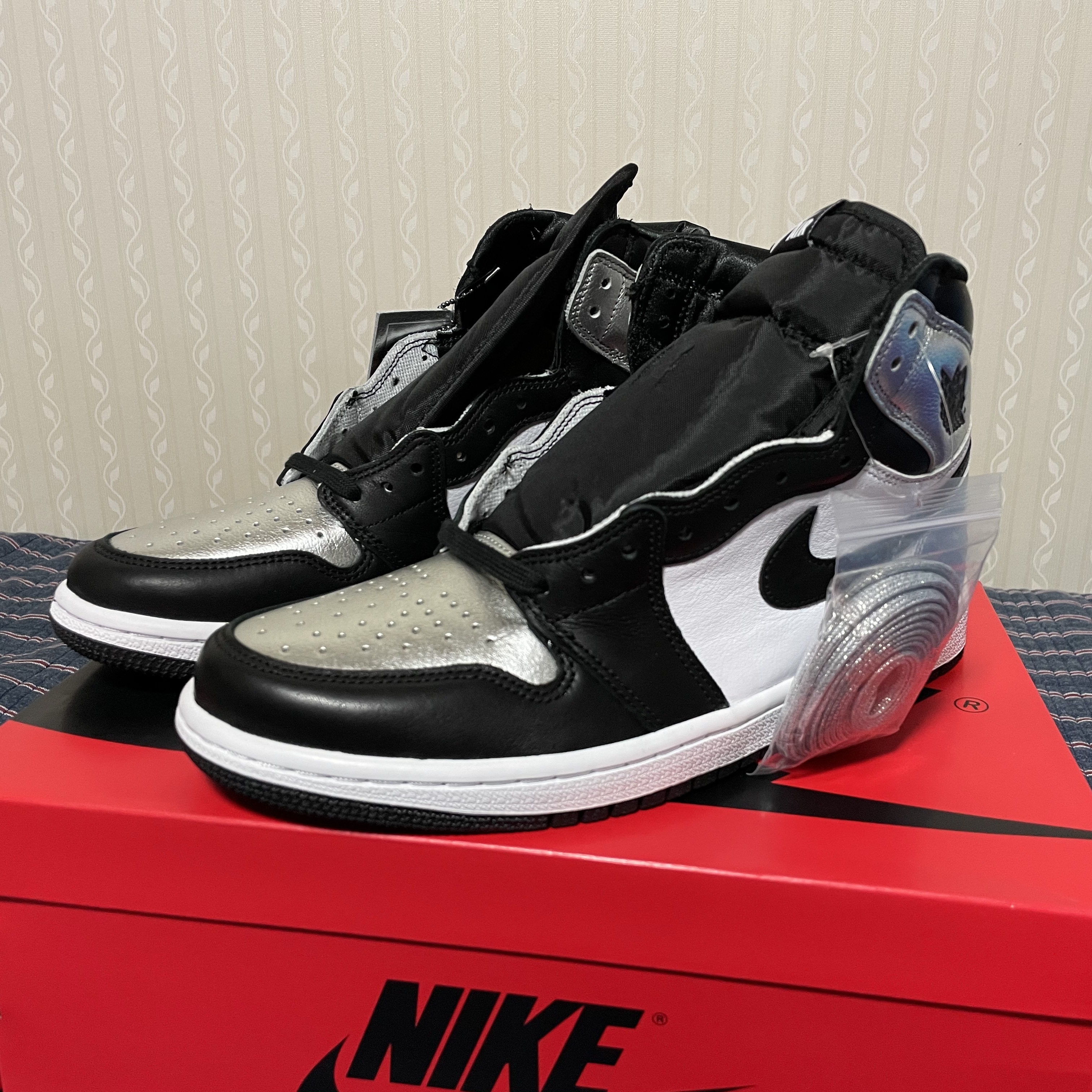 Nike SB Dunk Low Pro Pink Pig, (W) Jordan 1 Retro High OG Silver Toe 착용 스타일 - 2