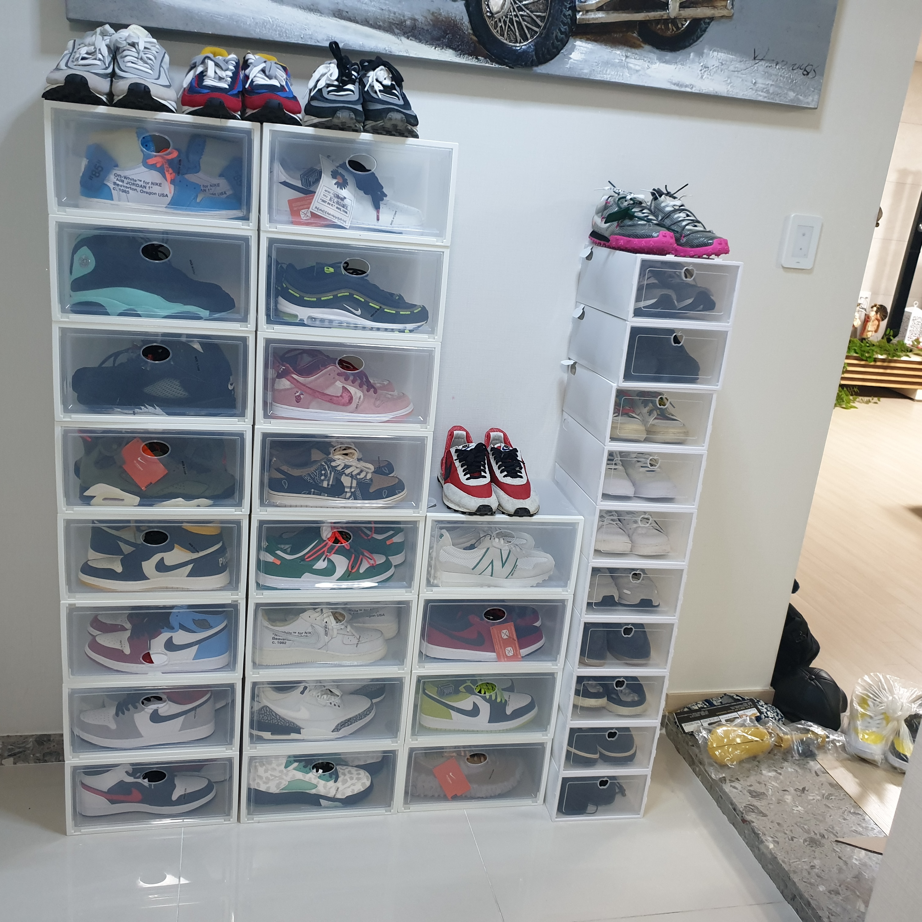 Nike x Sacai LDWaffle Summit White 착용 스타일