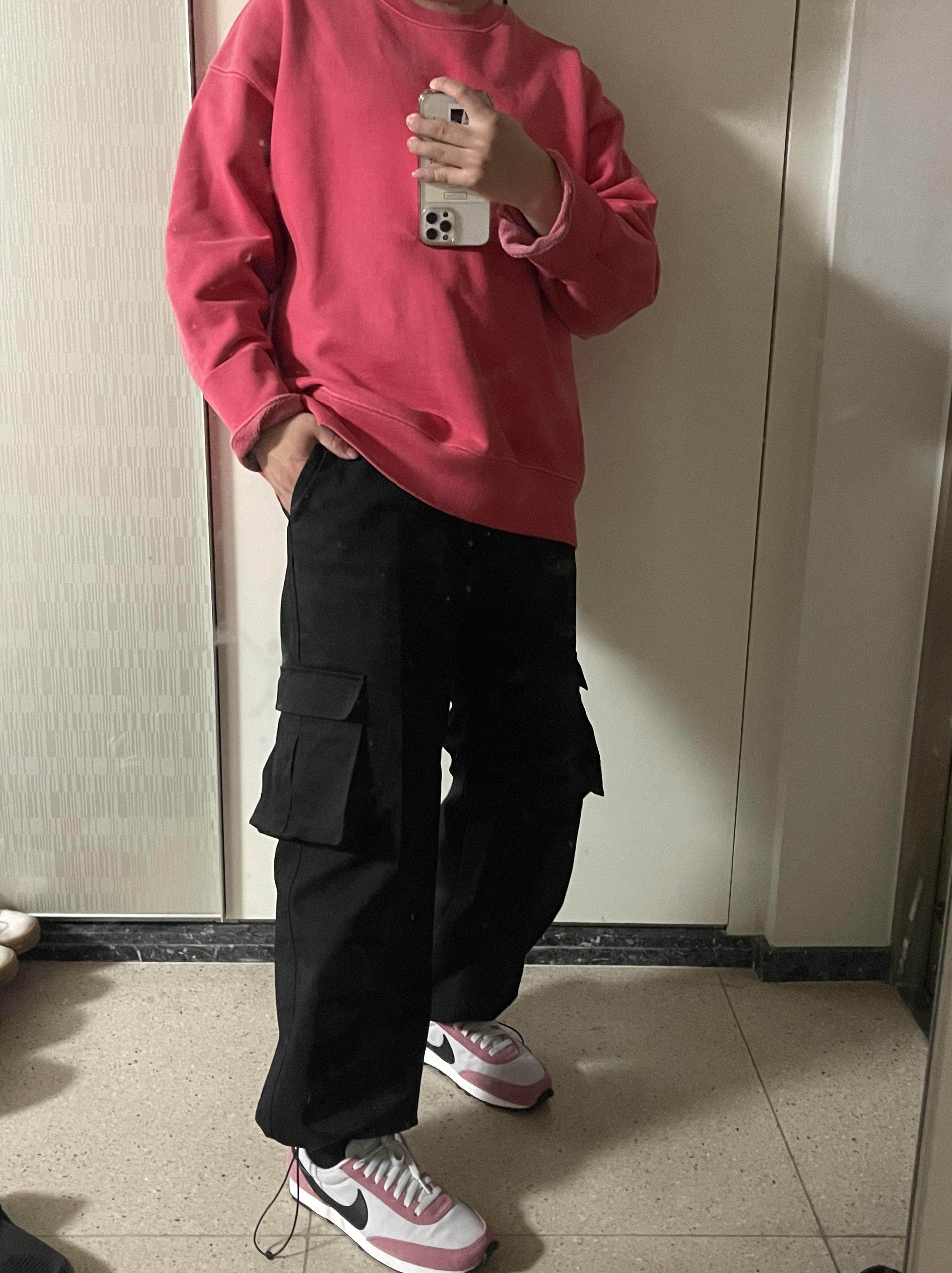 (W) Nike Daybreak Desert Berry 착용 스타일 - 2
