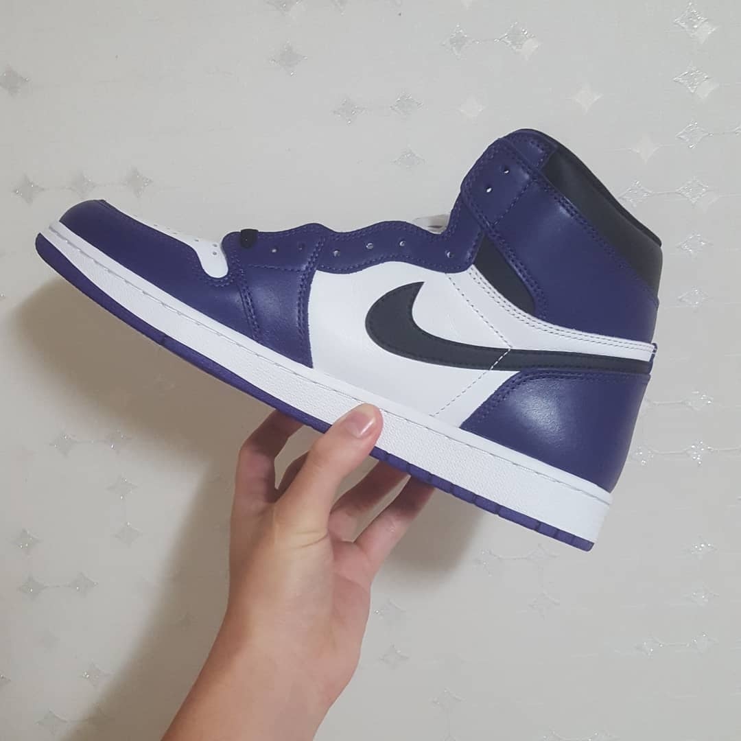 Jordan 1 Retro High OG Court Purple 2020 착용 스타일 - 2