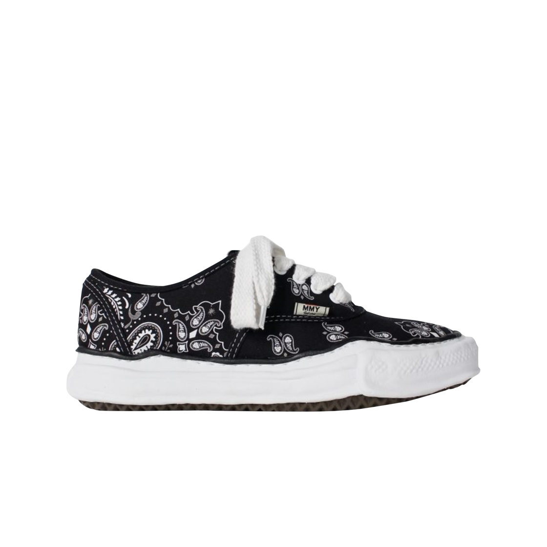 메종 미하라 야스히로 베이커 OG 솔 반다나 로우탑 스니커즈 블랙