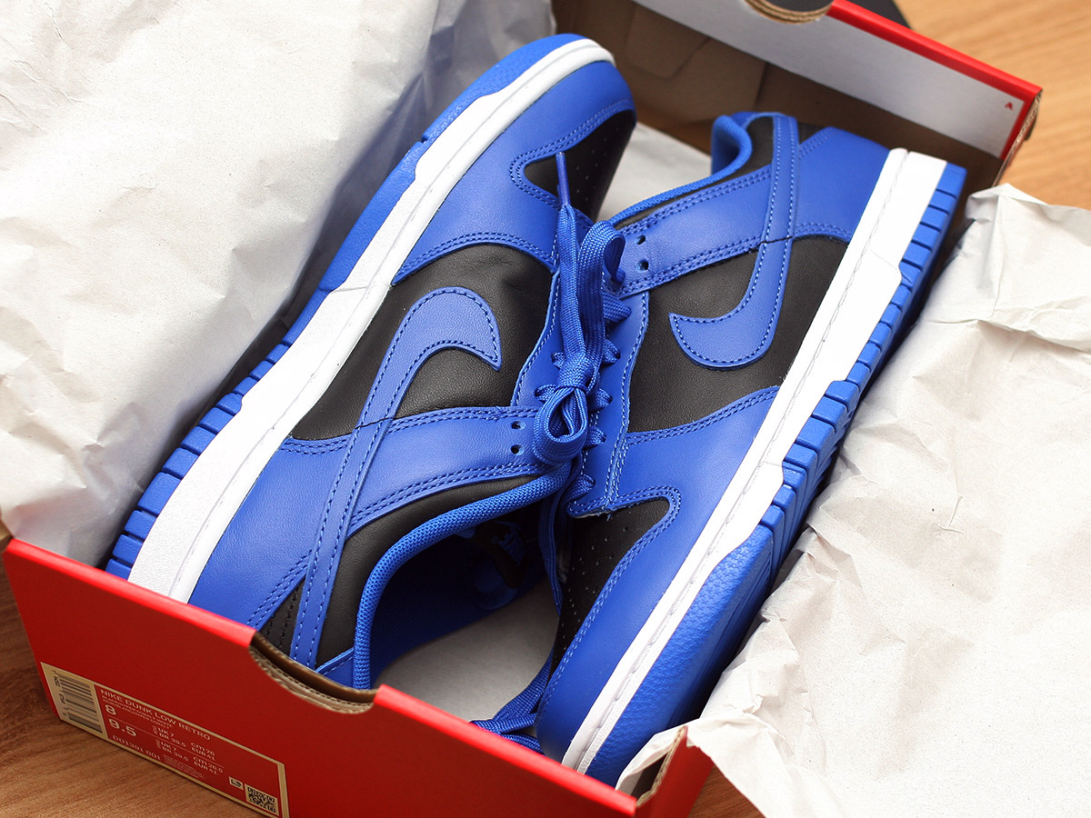 Nike Dunk Low Retro Hyper Cobalt 착용 스타일 - 3