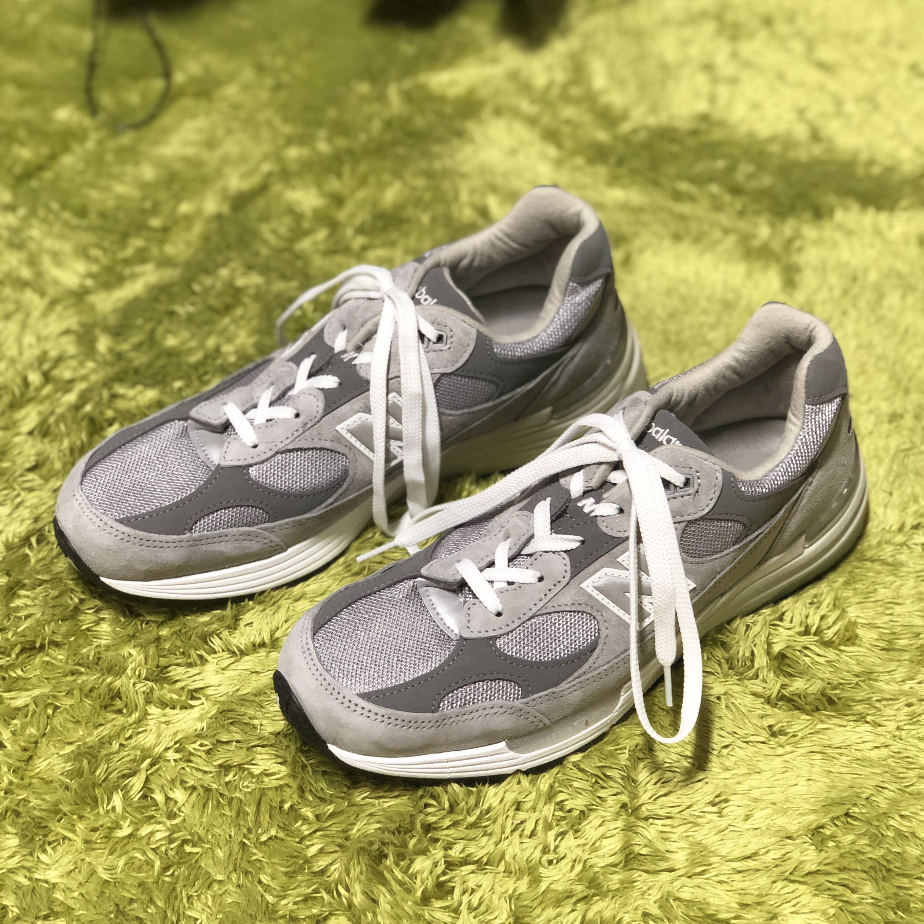 New Balance 992 Made in USA Grey - D Standard 착용 스타일 - 1