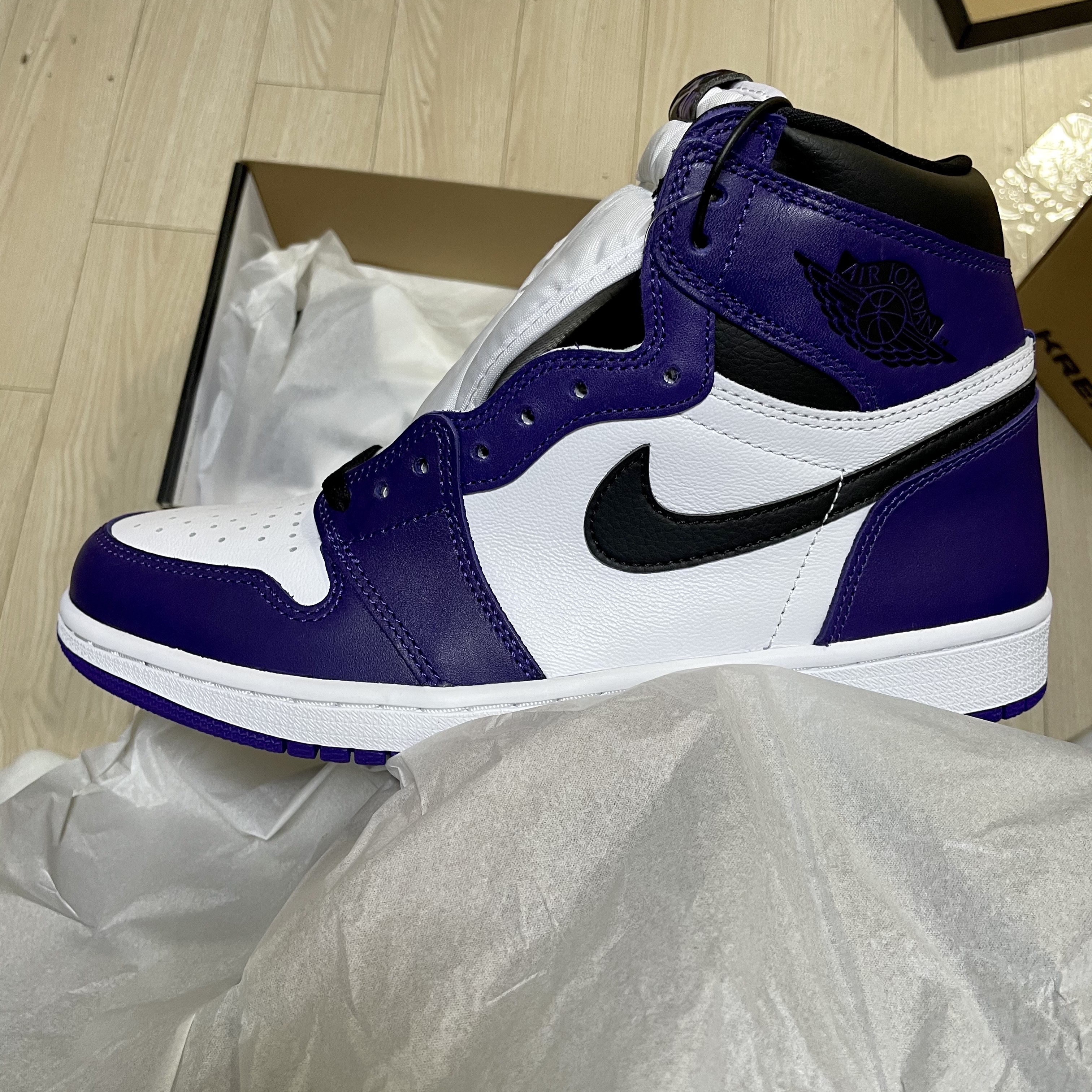 Jordan 1 Retro High OG Court Purple 2020 착용 스타일 - 1
