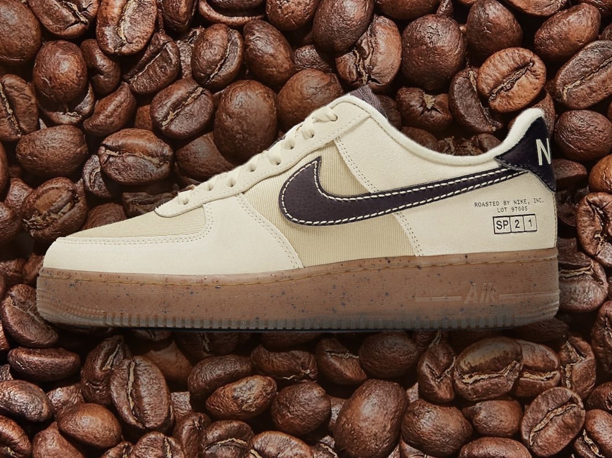 Nike x Stussy Air Force 1 Low Fossil, Nike Air Force 1 '07 LV8 Coffee 착용 스타일 - 3