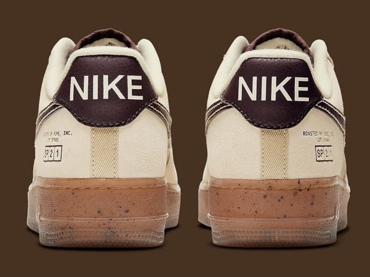 Nike x Stussy Air Force 1 Low Fossil, Nike Air Force 1 '07 LV8 Coffee 착용 스타일 - 4