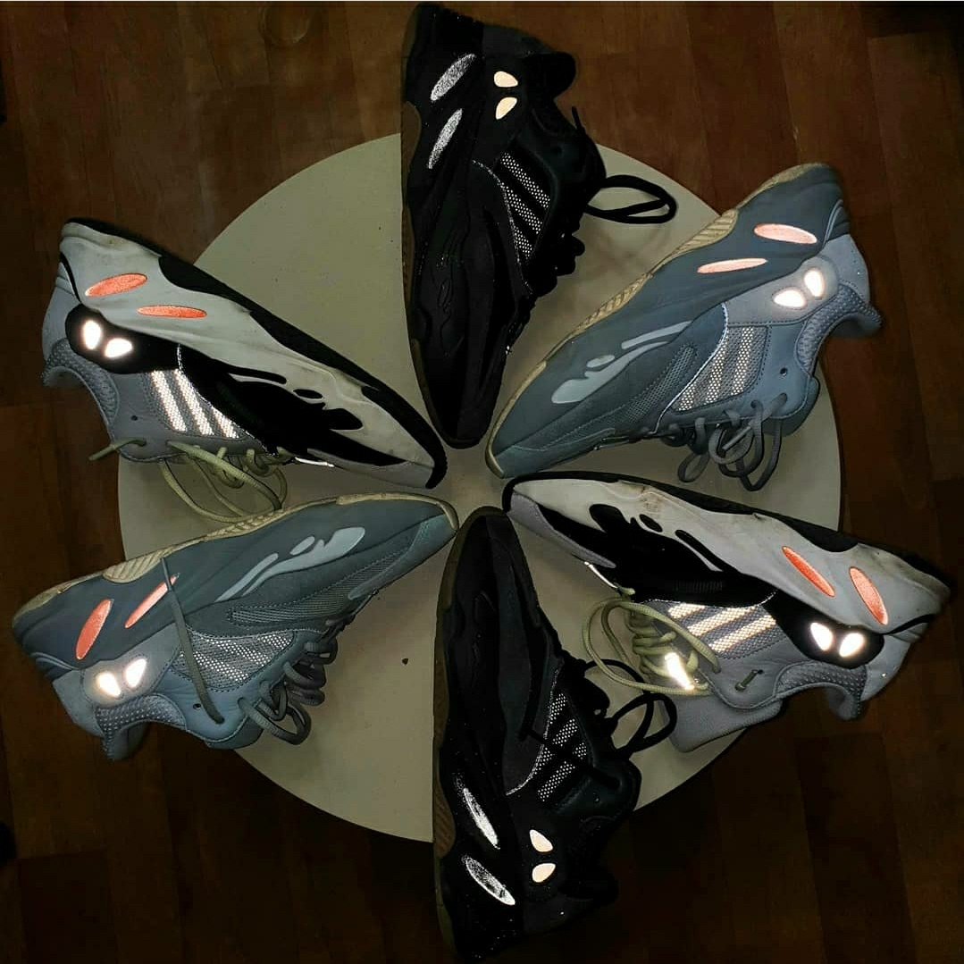 Adidas Yeezy Boost 700 Inertia, Adidas Yeezy Boost 700 Wave Runner Solid Grey 2017/2019 착용 스타일 - 2
