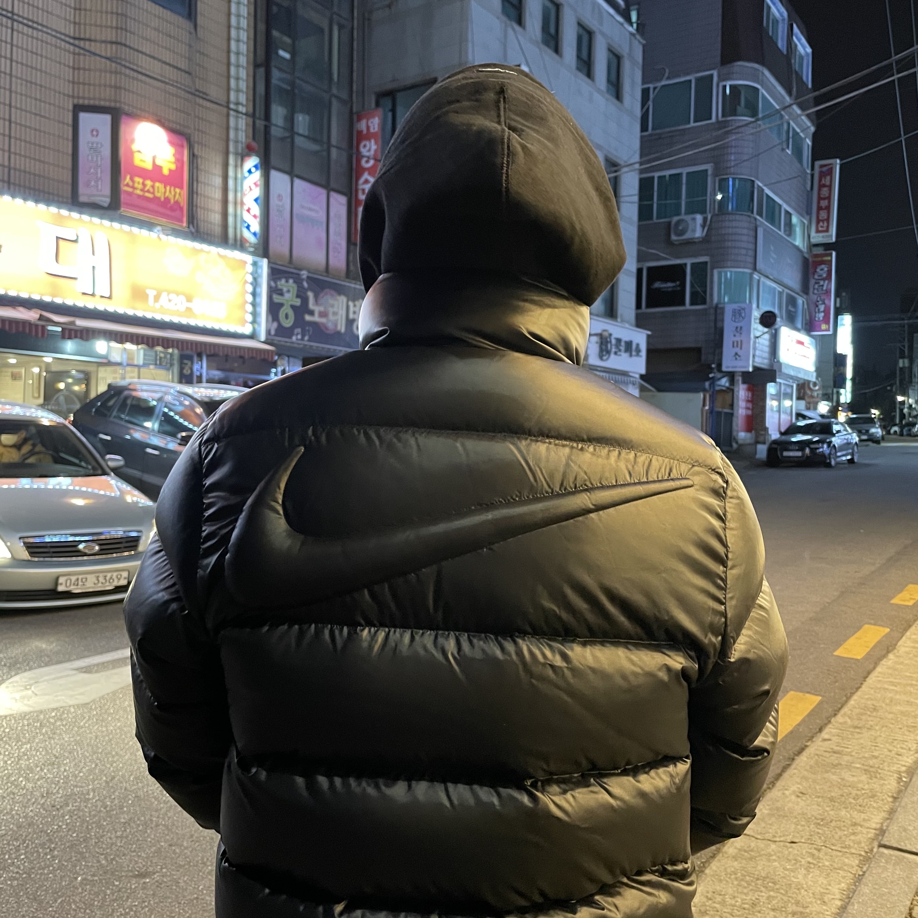 Nike x Drake Nocta Puffer Jacket Black - Asia 착용 스타일
