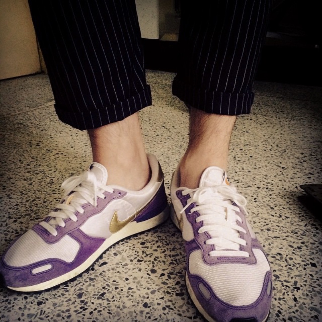 Nike Air Vortex Wolf Grey Blue Force 착용 스타일