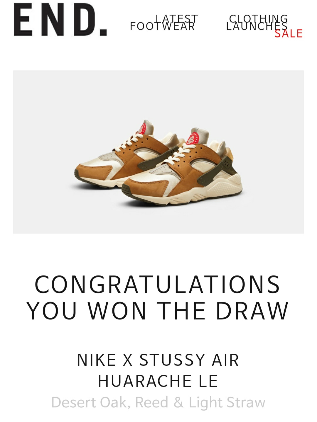 Nike x Stussy Air Huarache LE Desert Oak 착용 스타일