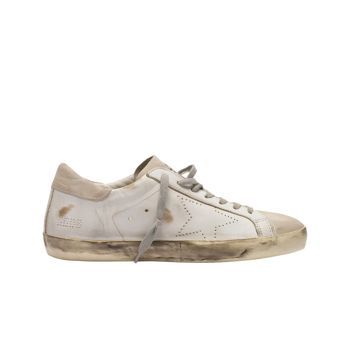 골든구스 슈퍼스타 퍼포레이티드 스타 스웨이드 레더 스니커즈(Golden Goose Superstar Perforated Star Suede Leather Sneakers) - 1