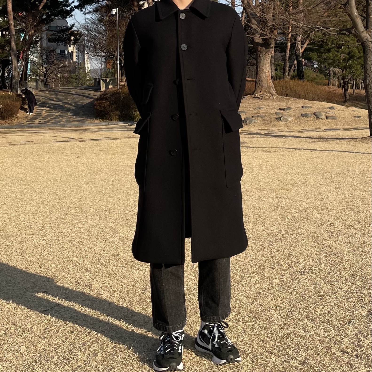 Nike x Sacai VaporWaffle Black White 착용 스타일