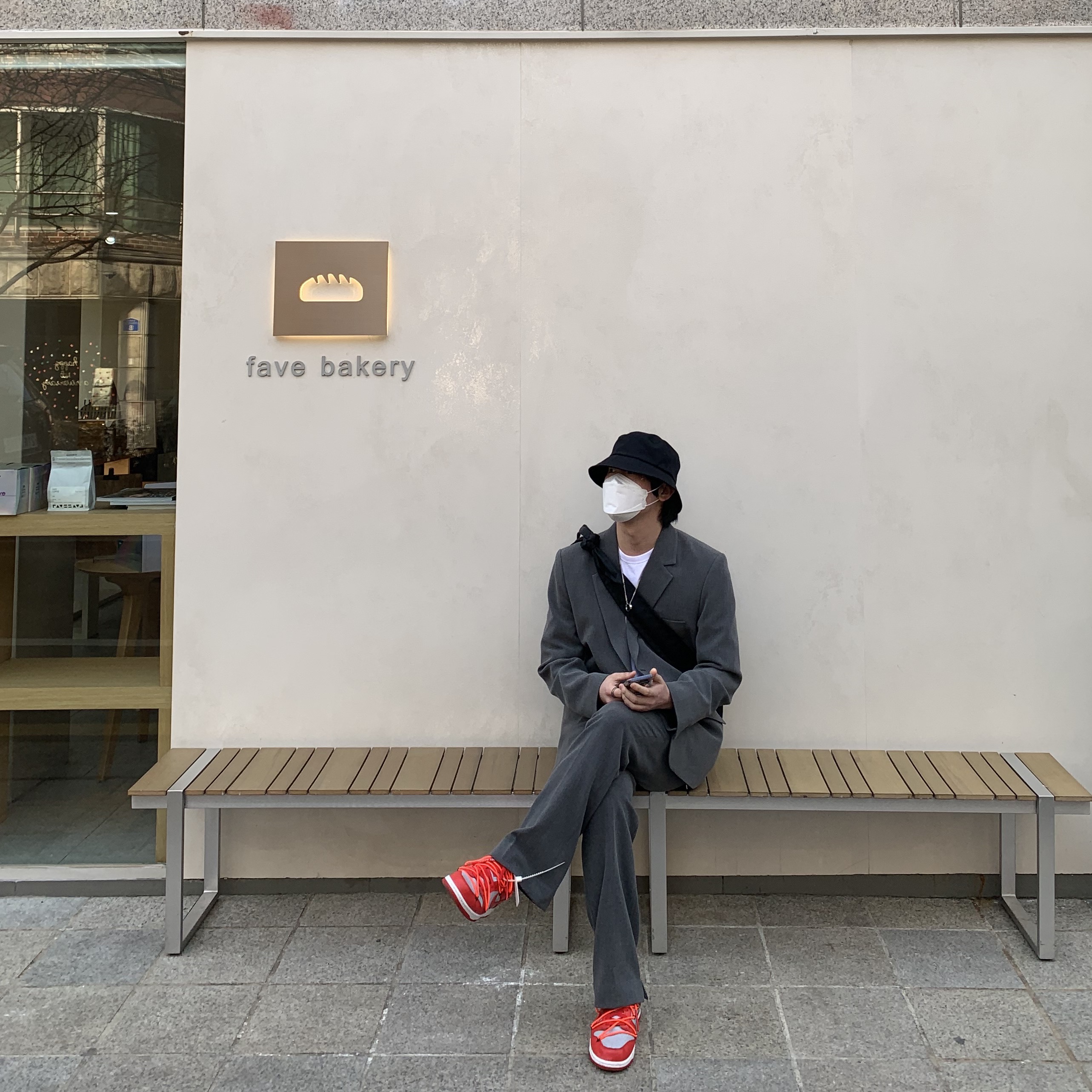 Nike x Off-White Dunk Low University Red 착용 스타일