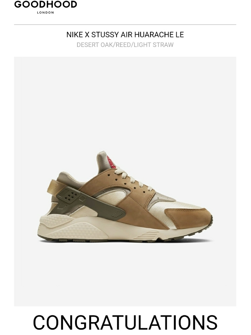 Nike x Stussy Air Huarache LE Desert Oak 착용 스타일
