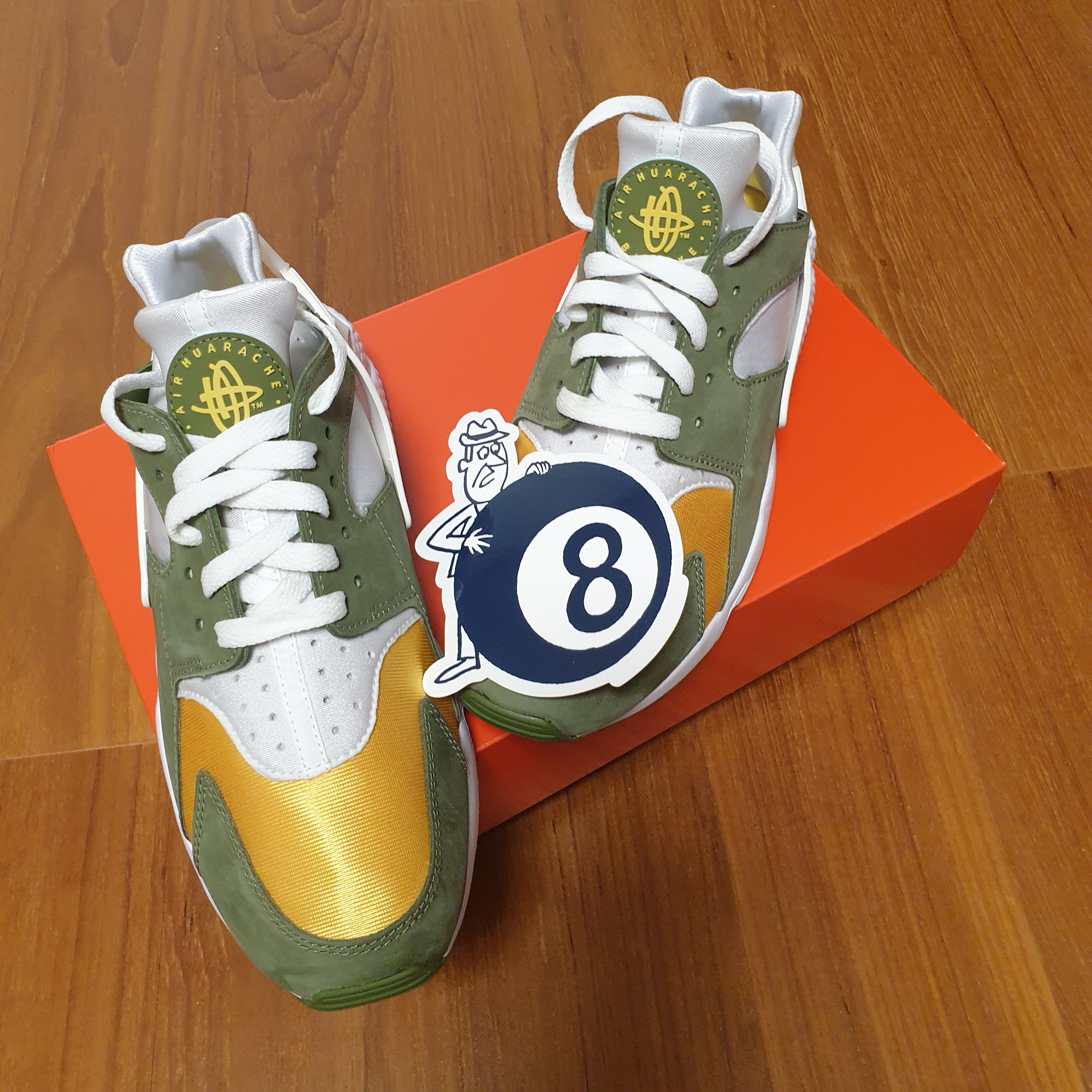 Nike x Stussy Air Huarache LE Dark Olive 착용 스타일 - 3