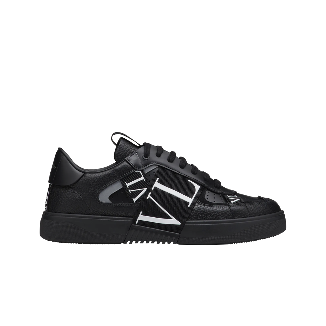 발렌티노 송아지 가죽 & 패브릭 밴드 VL7N 로우탑 스니커즈 블랙(Valentino Calfskin VL7N Low-Top Sneakers With Bands Black)