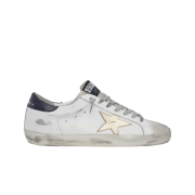 Golden Goose Superstar White Golden Navy Heel Tab Sneakers