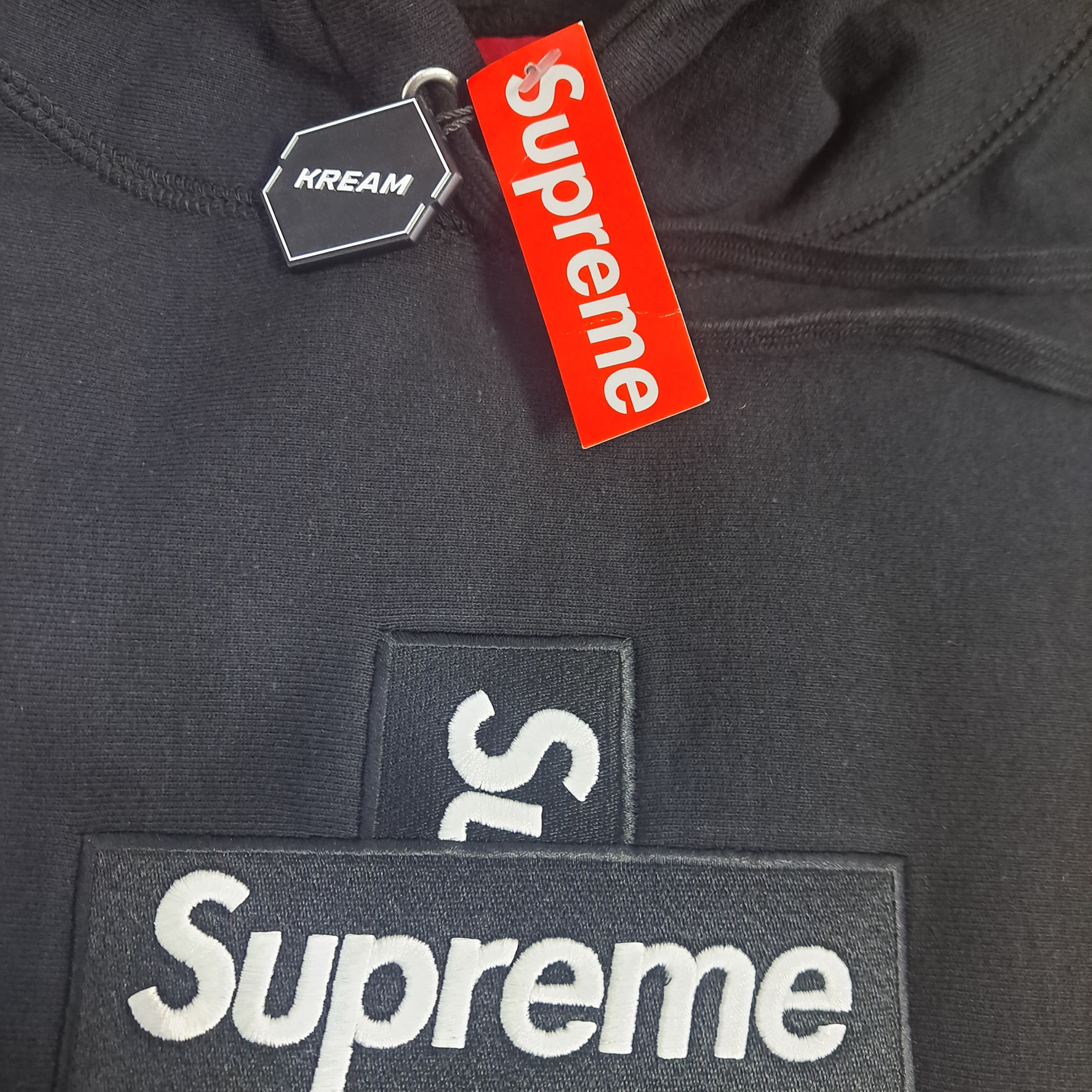 Supreme Cross Box Logo Hooded Sweatshirt Black - 20FW 착용 스타일